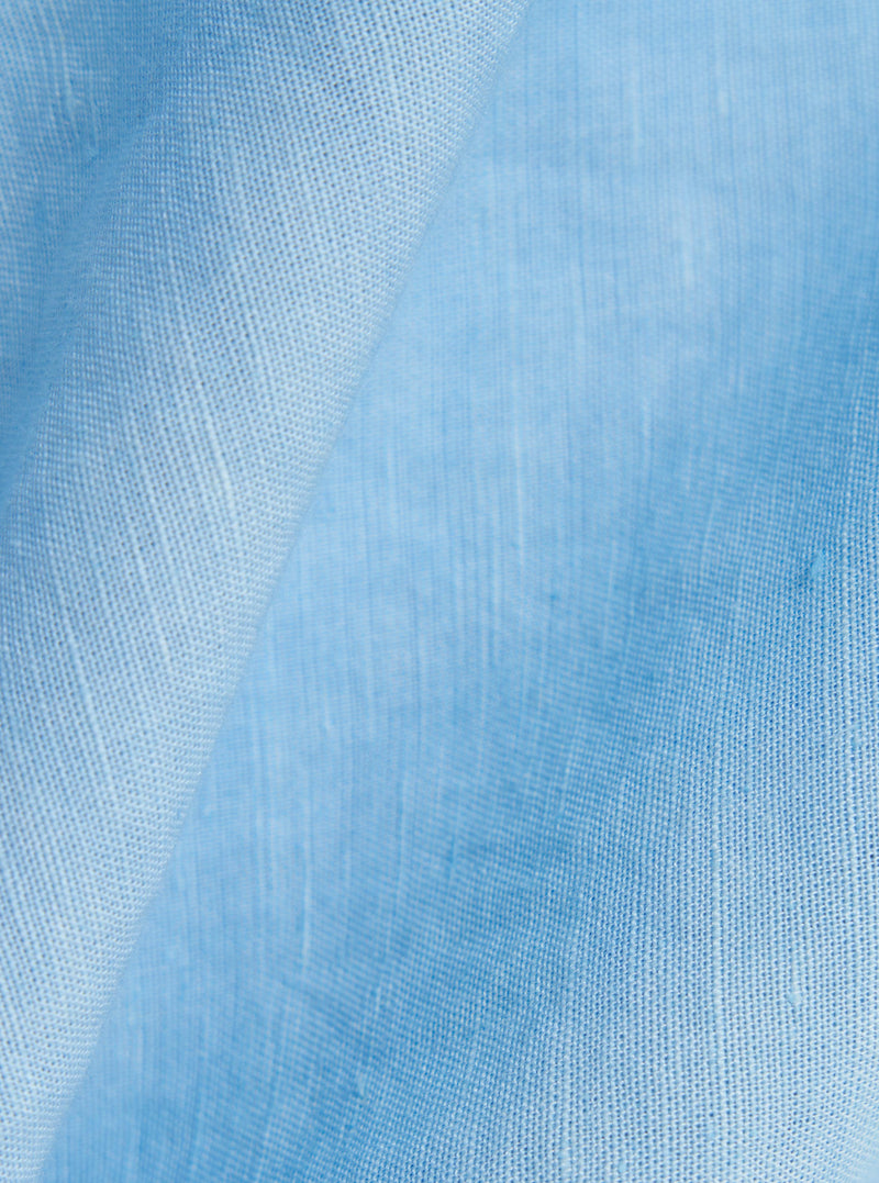 Pale Blue Linen Cotton Shirting Bakers Overshirt