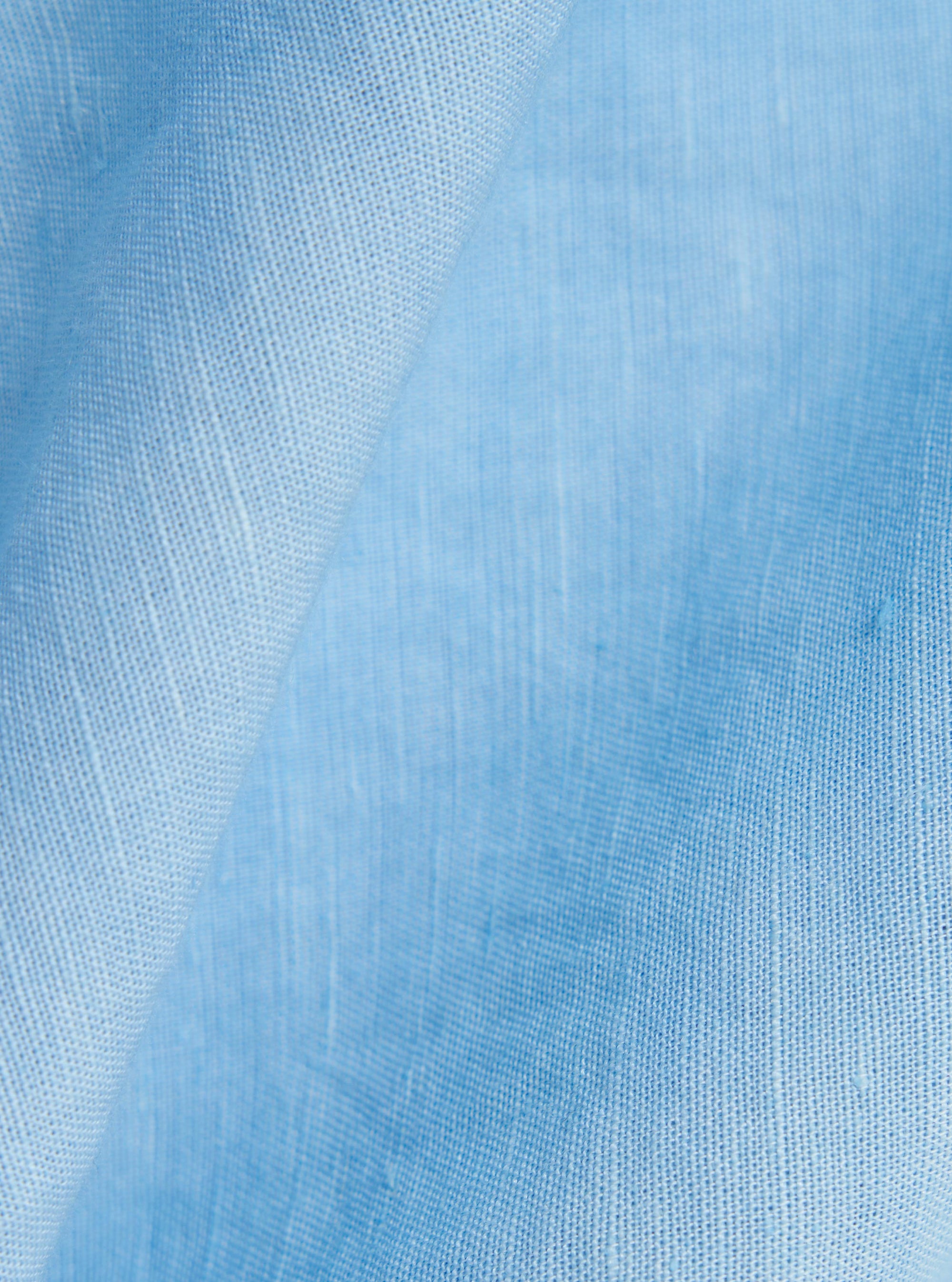 Pale Blue Linen Cotton Shirting Bakers Overshirt
