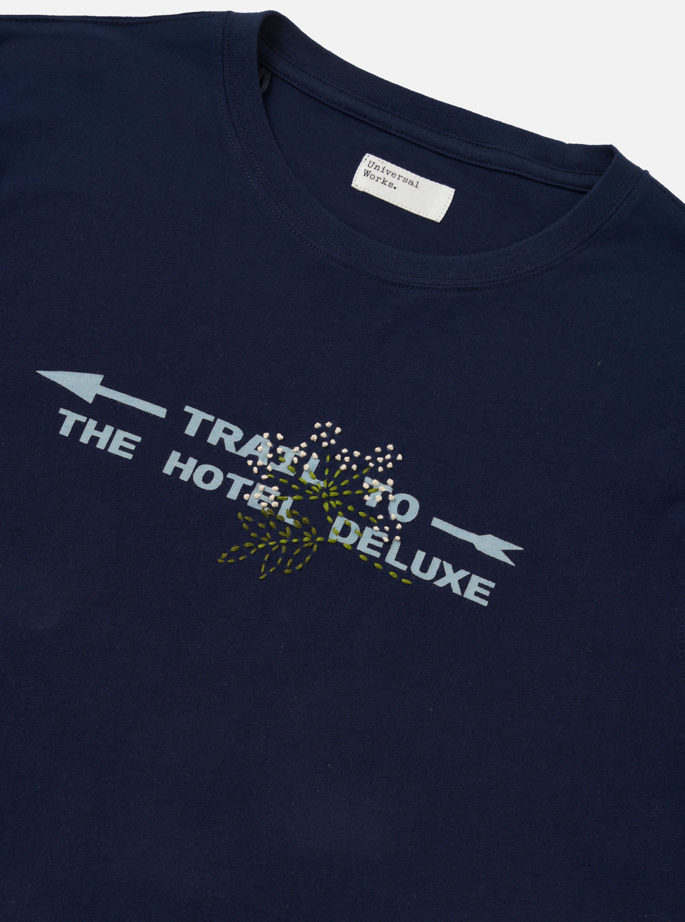 Men's Navy Single Jersey Trail Trail To Hotel Delux Tee