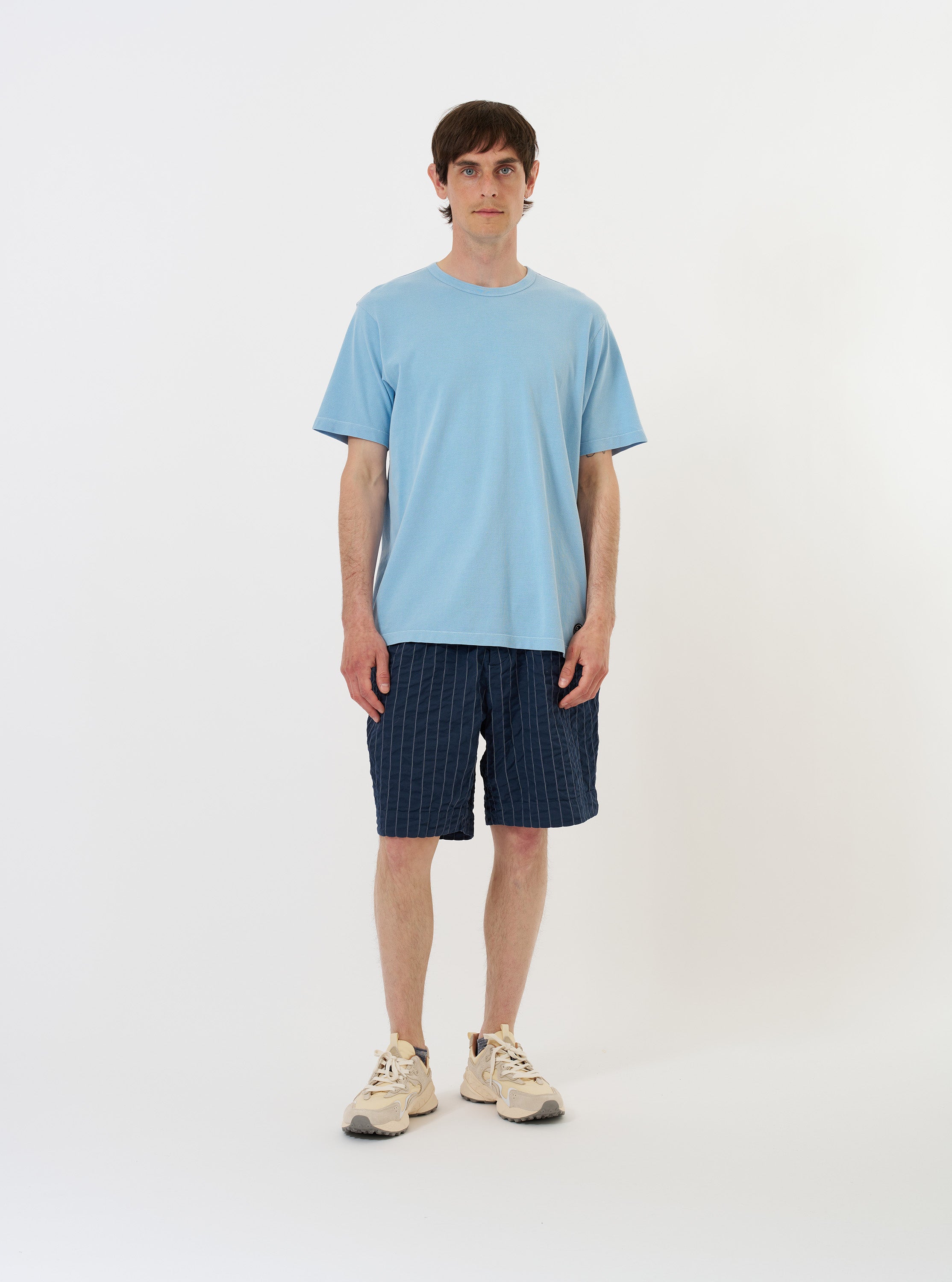 Men's Pale Blue Piquet Core Tee – Universal Works