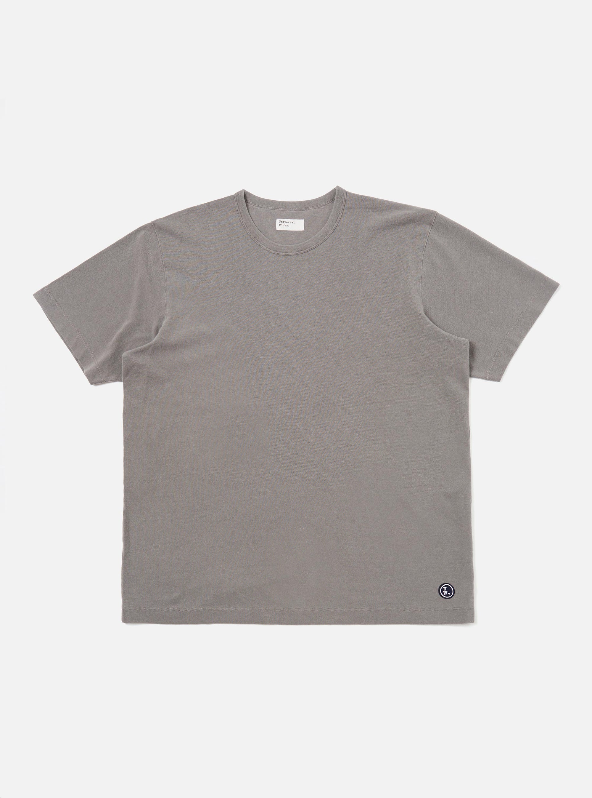Mid Grey Piquet Core Tee