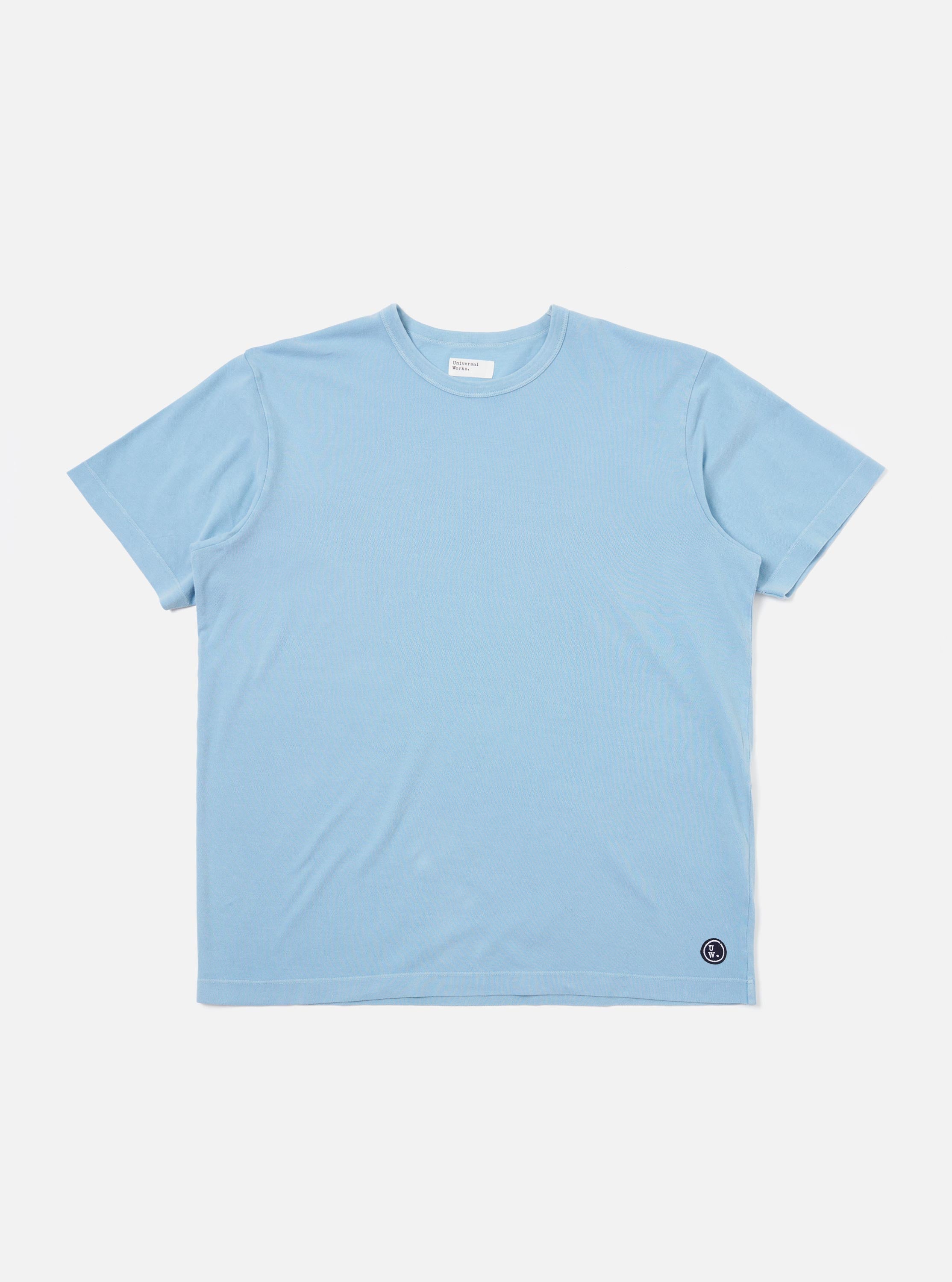 Men's Pale Blue Piquet Core Tee – Universal Works