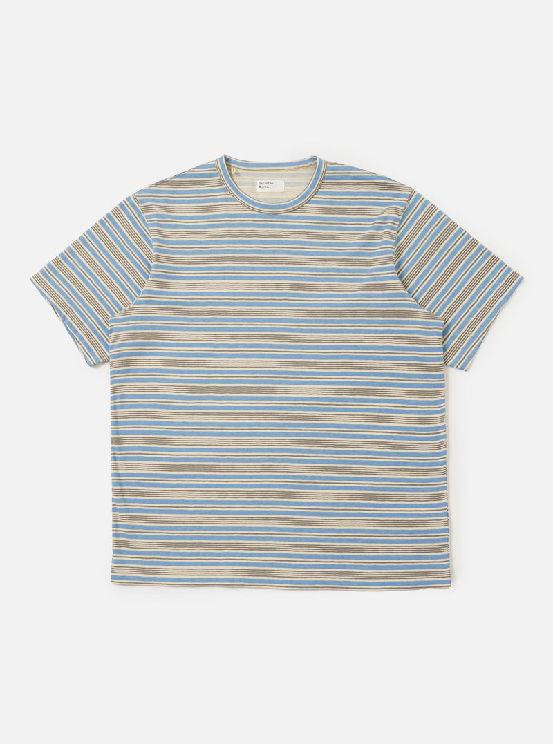 Pale Blue OS Stripe Jersey Core Tee
