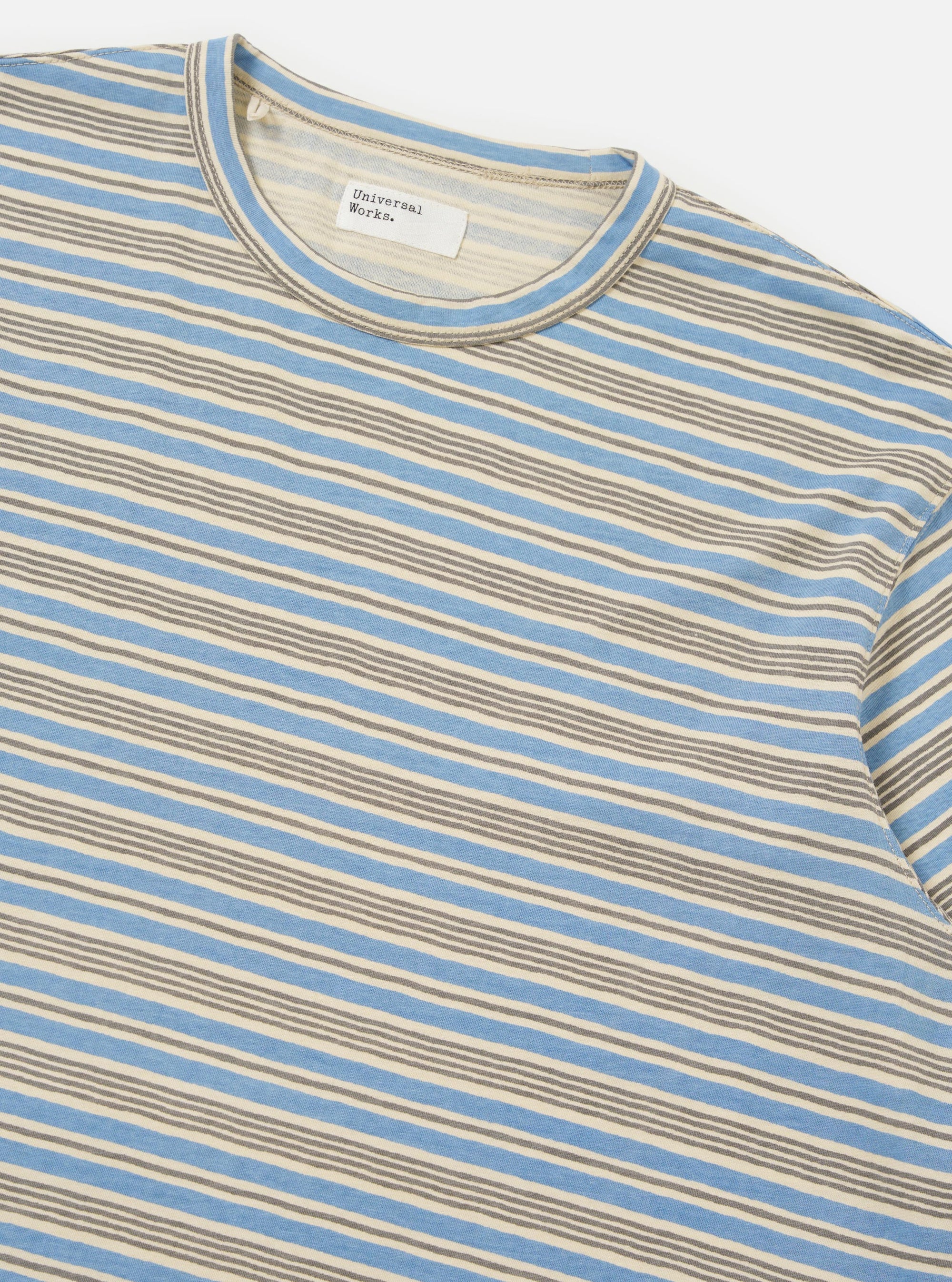 Pale Blue OS Stripe Jersey Core Tee