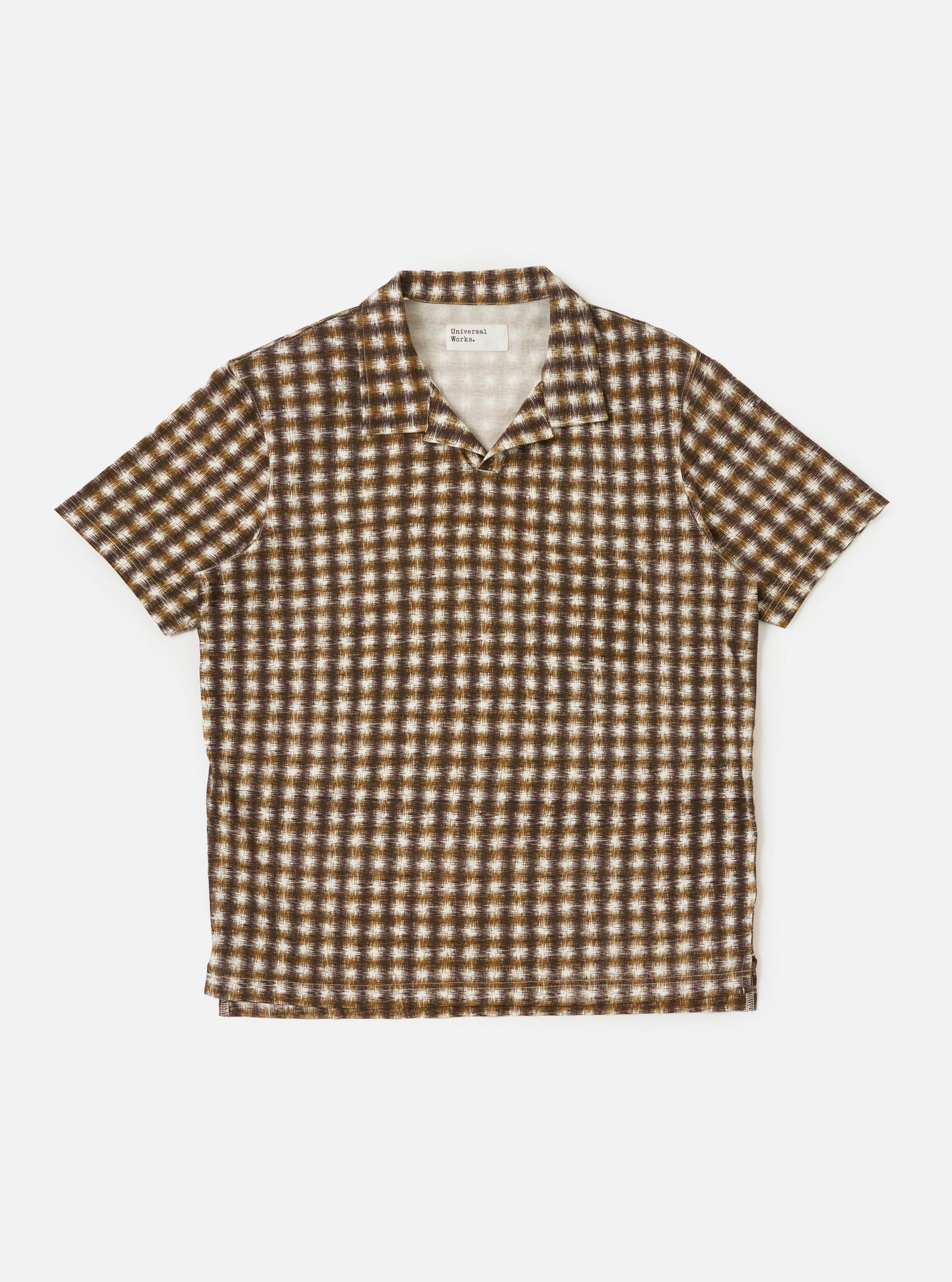 Brown Sound Wave Jersey Vacation Polo