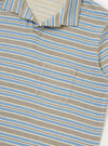 Pale Blue OS Stripe Jersey Vacation Polo