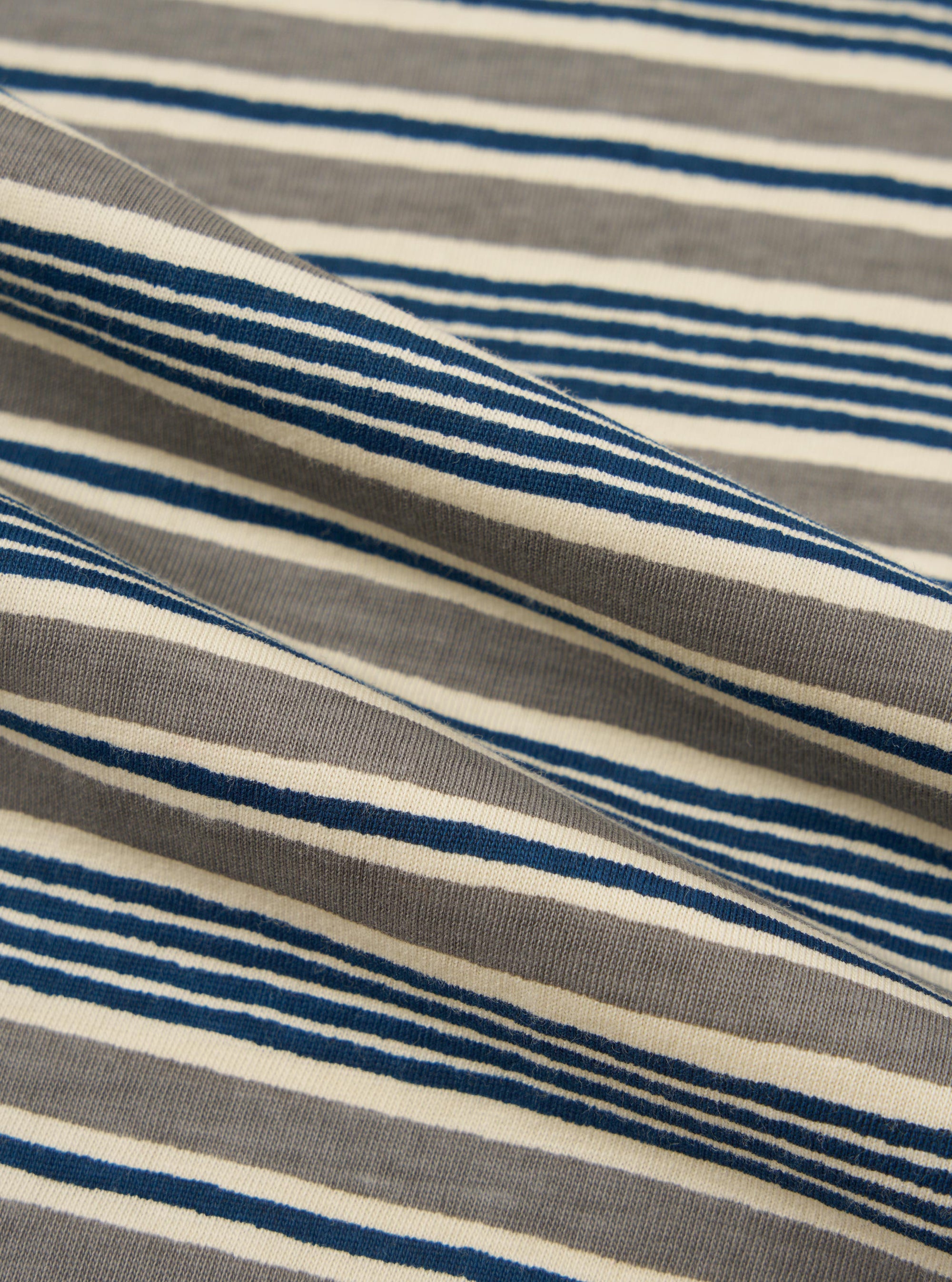 Grey OS Stripe Jersey Vacation Polo