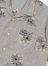 Grey Hand Embroidered Stripe Cotton Road Shirt