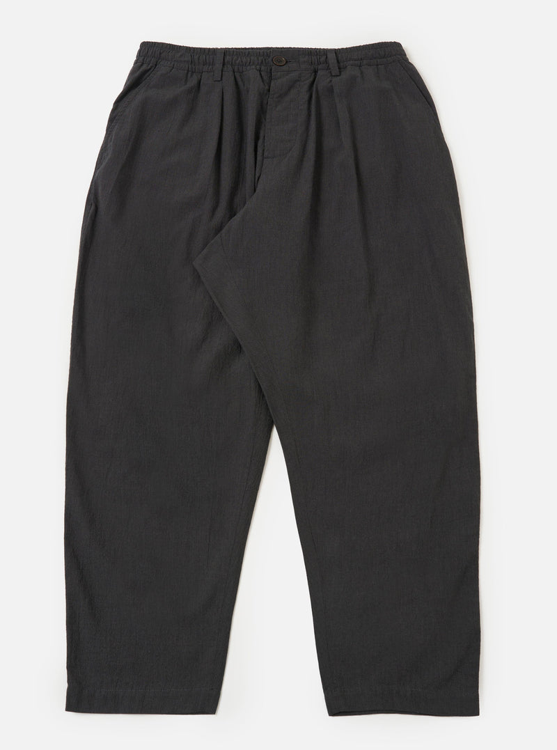 Charcoal Seattle Cotton Pleated Track Pant
