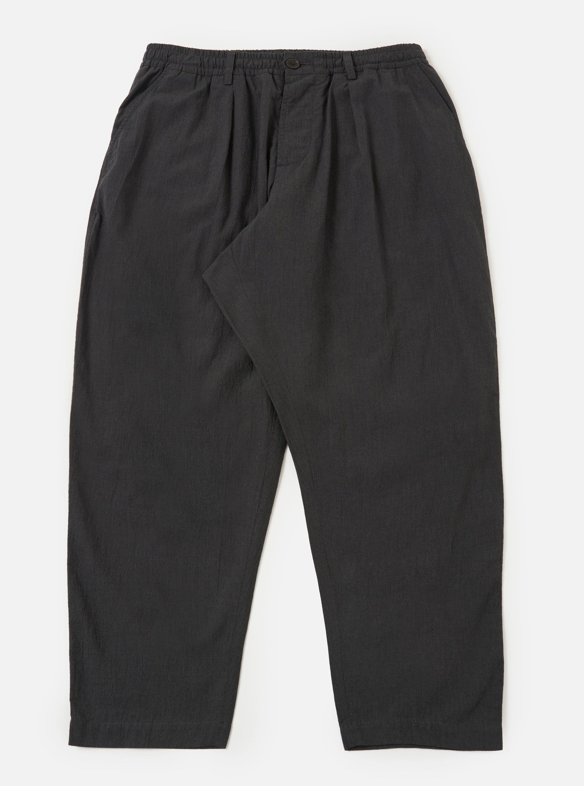 Charcoal Seattle Cotton Pleated Track Pant