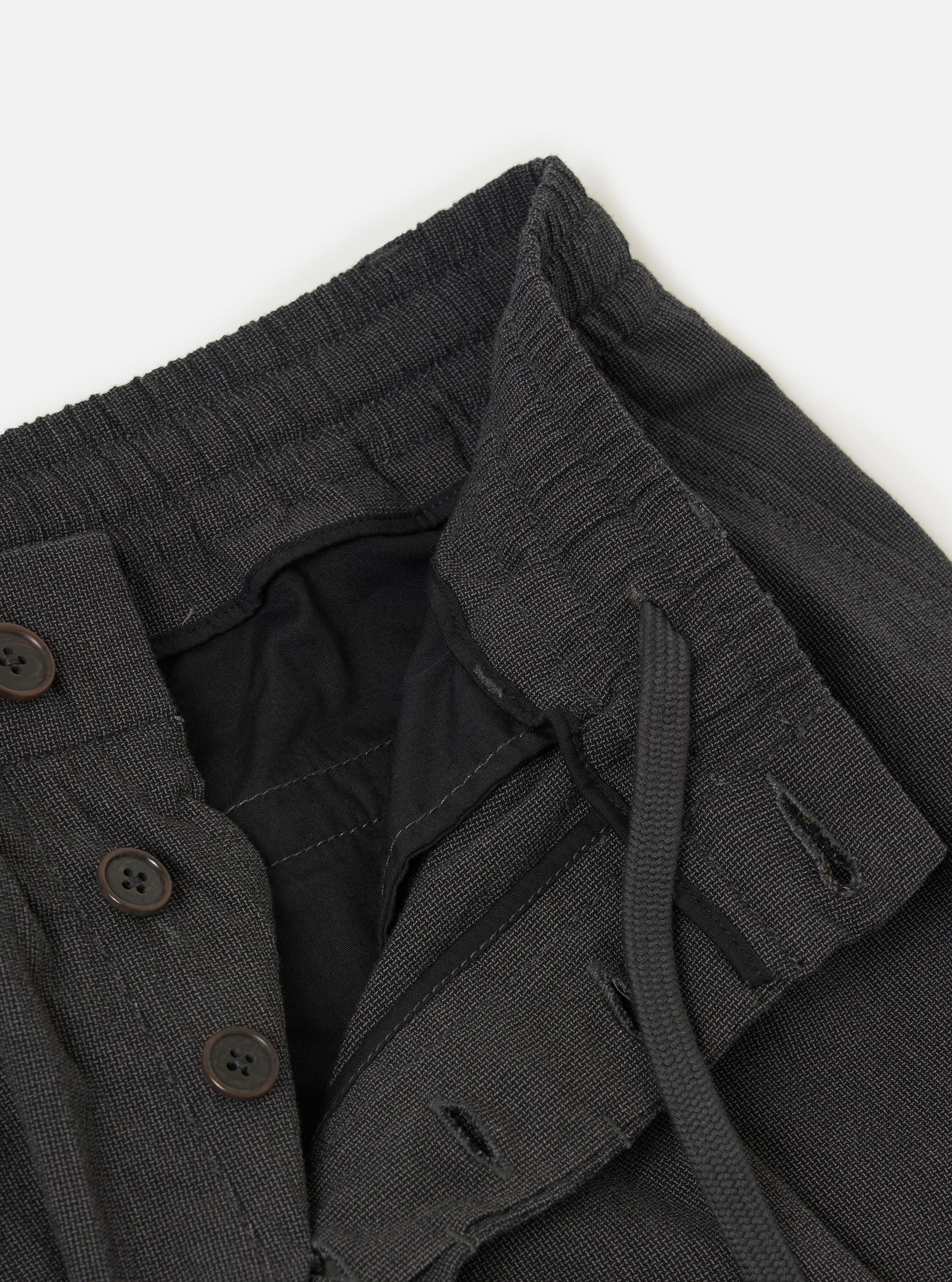 Men's Charcoal Seattle Cotton Pleated Track Pant – Universal Works