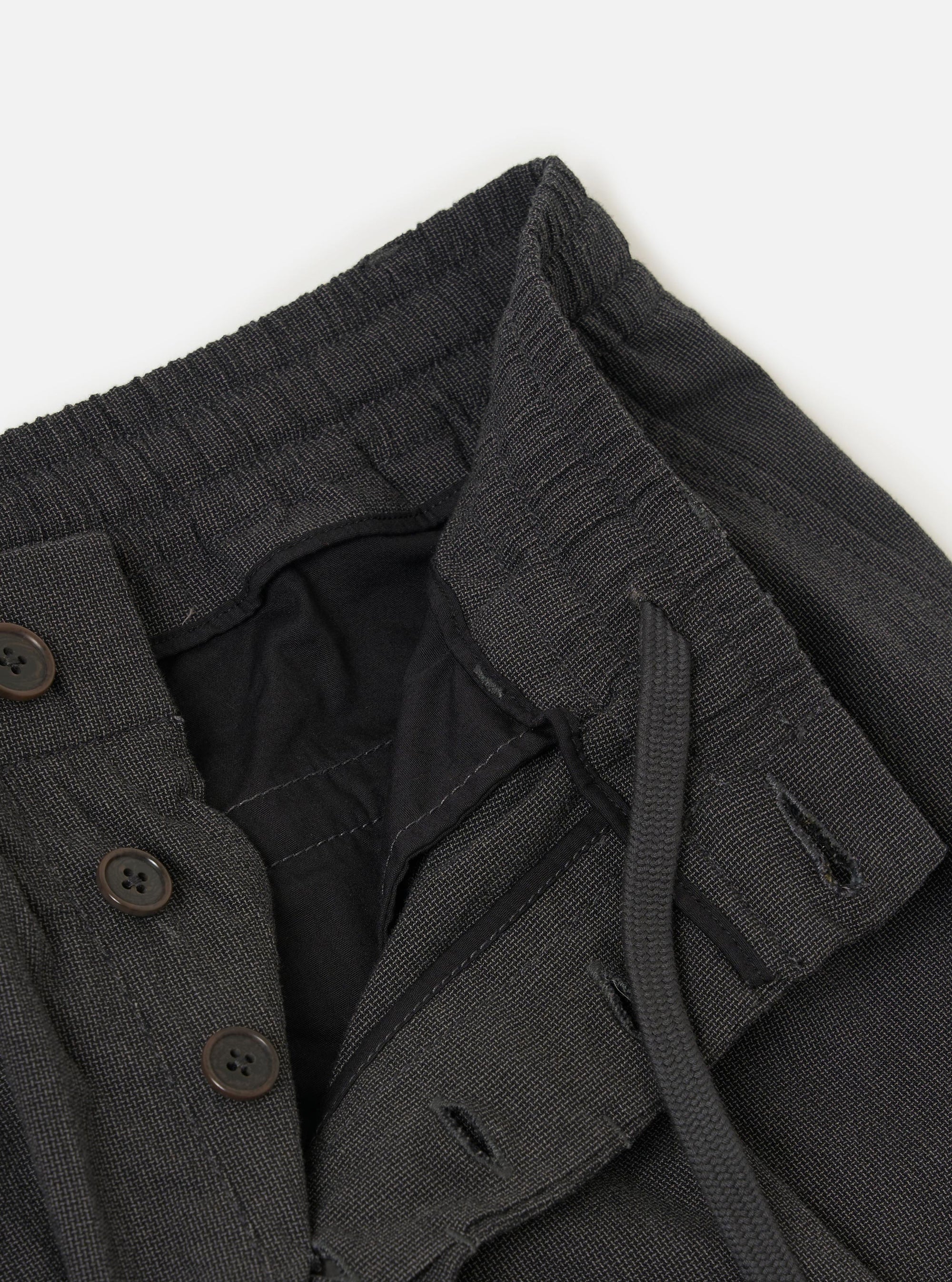 Charcoal Seattle Cotton Pleated Track Pant