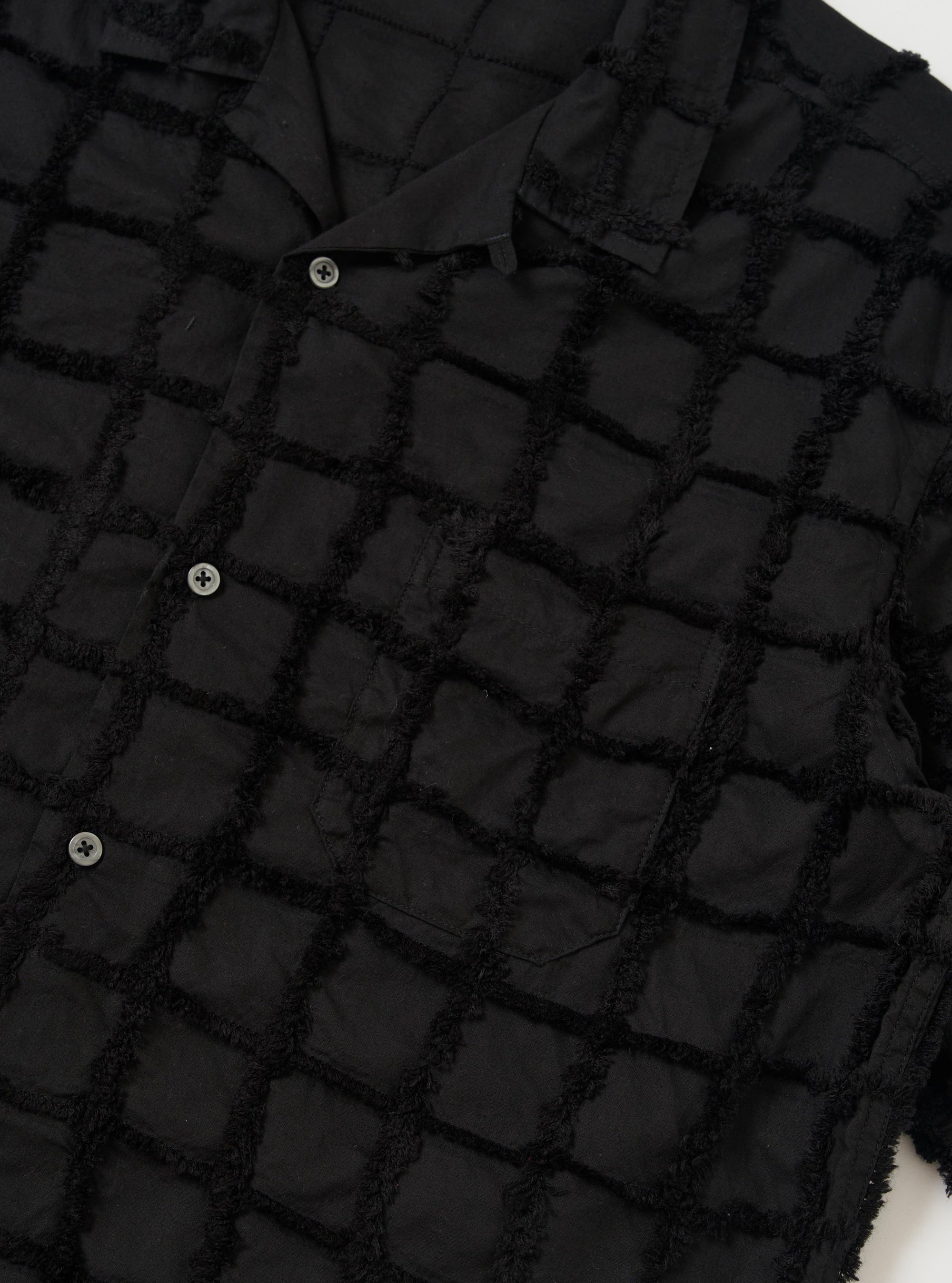 Black 3D Check Road Shirt