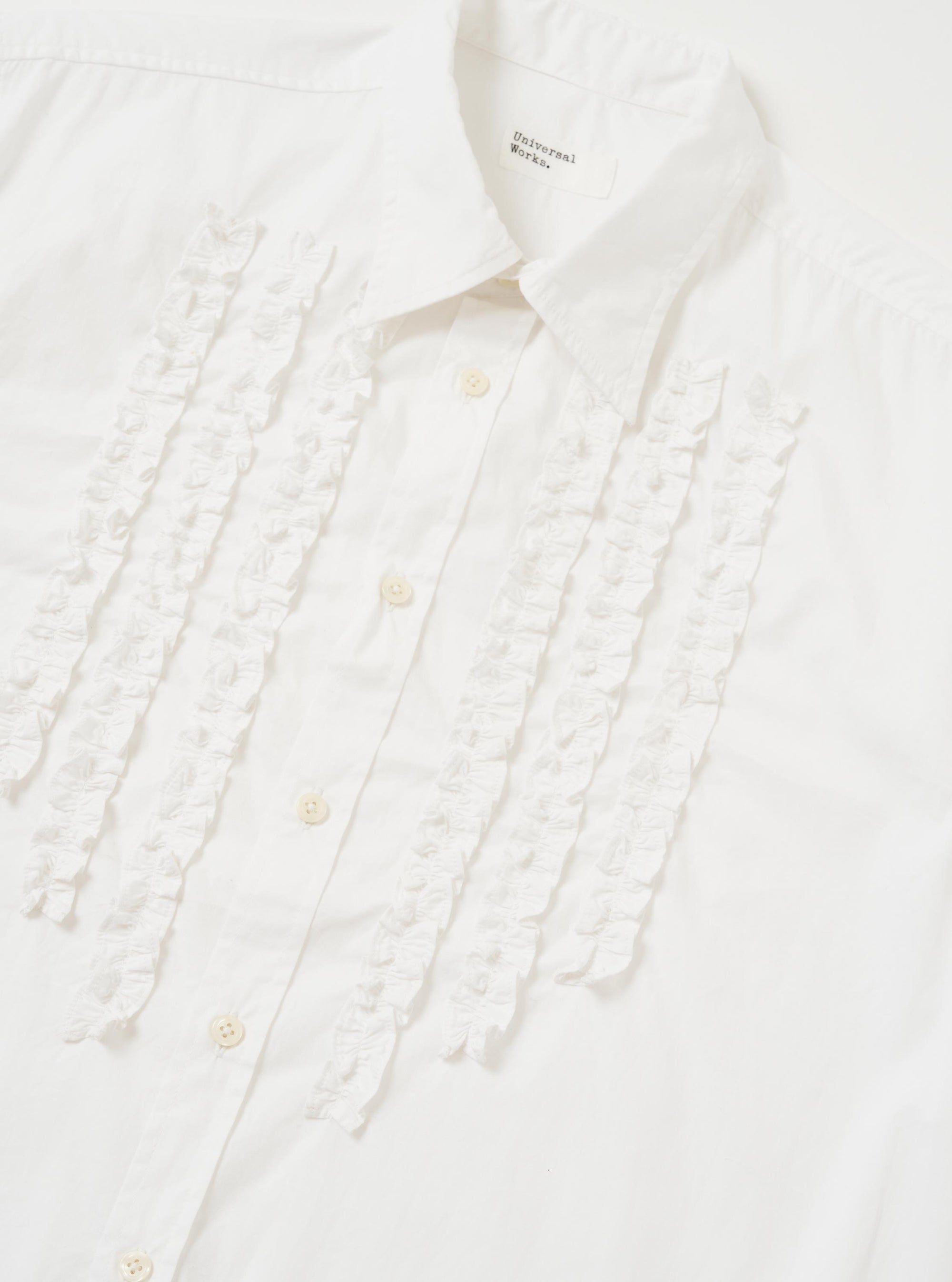 White Poplin Frill Shirt