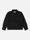 Black 3D Check Windcheater Jacket