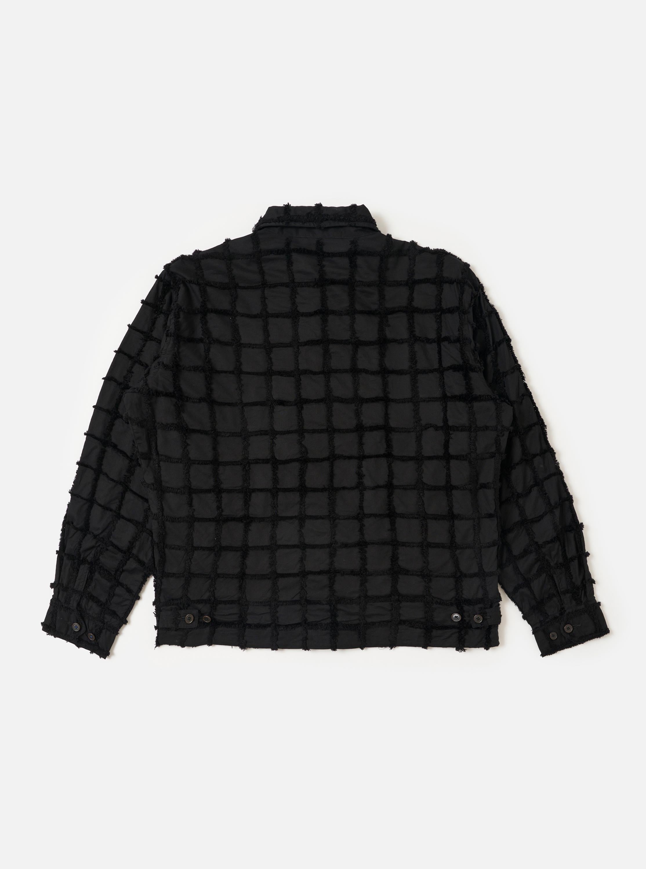 Men's Black 3D Check Windcheater Jacket – Universal Works