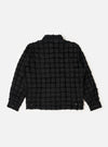 Black 3D Check Windcheater Jacket