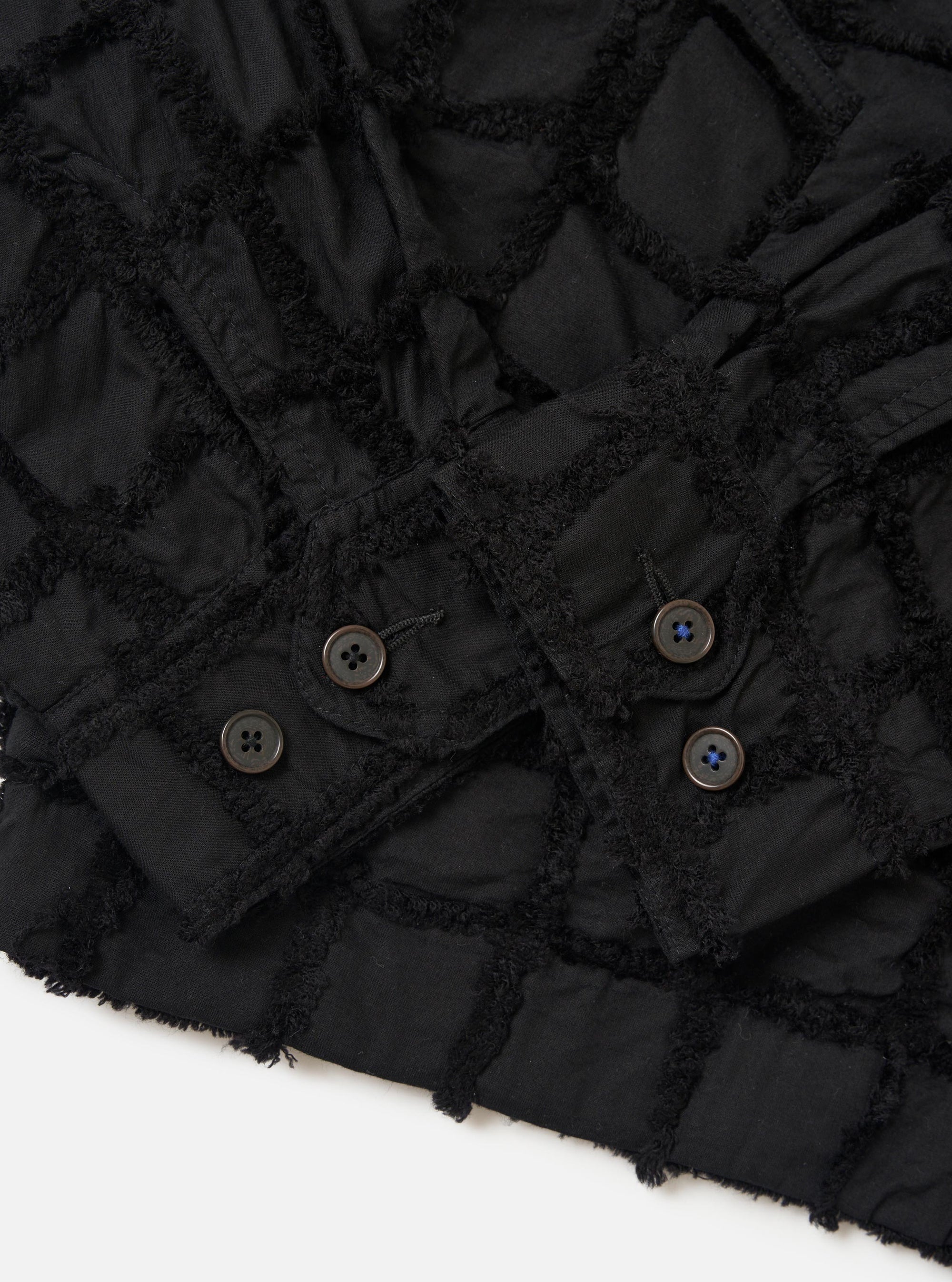 Black 3D Check Windcheater Jacket