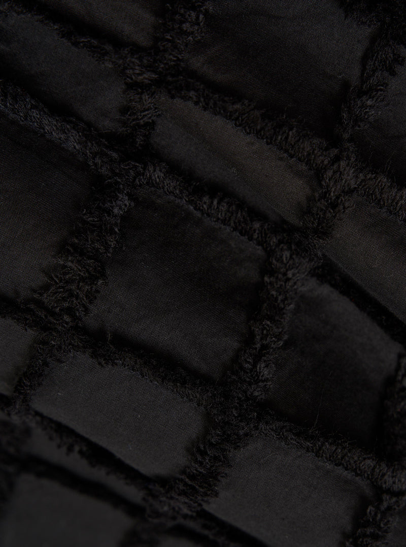 Black 3D Check Windcheater Jacket
