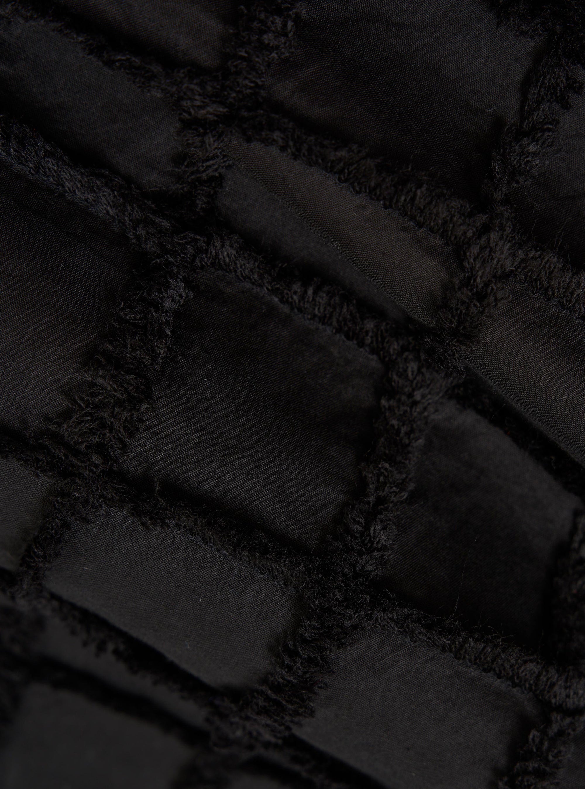 Black 3D Check Windcheater Jacket