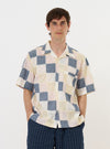Pastel Check Patchwork Camp Shirt