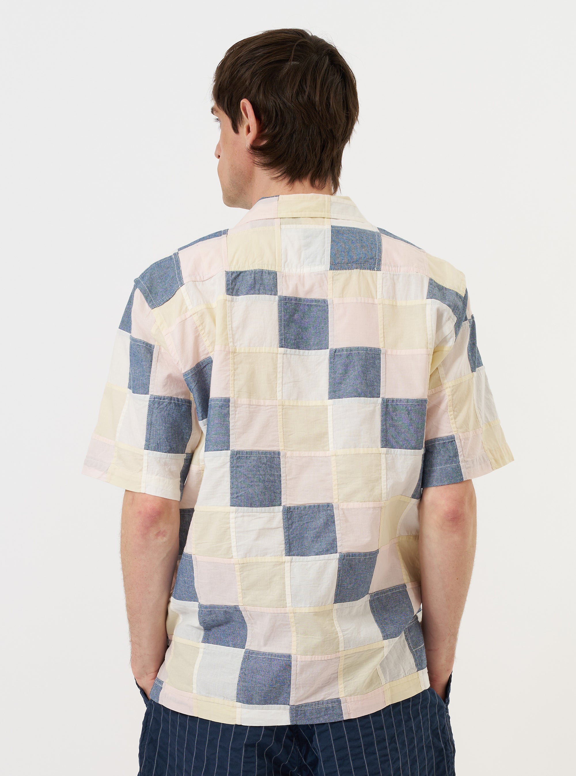 Pastel Check Patchwork Camp Shirt