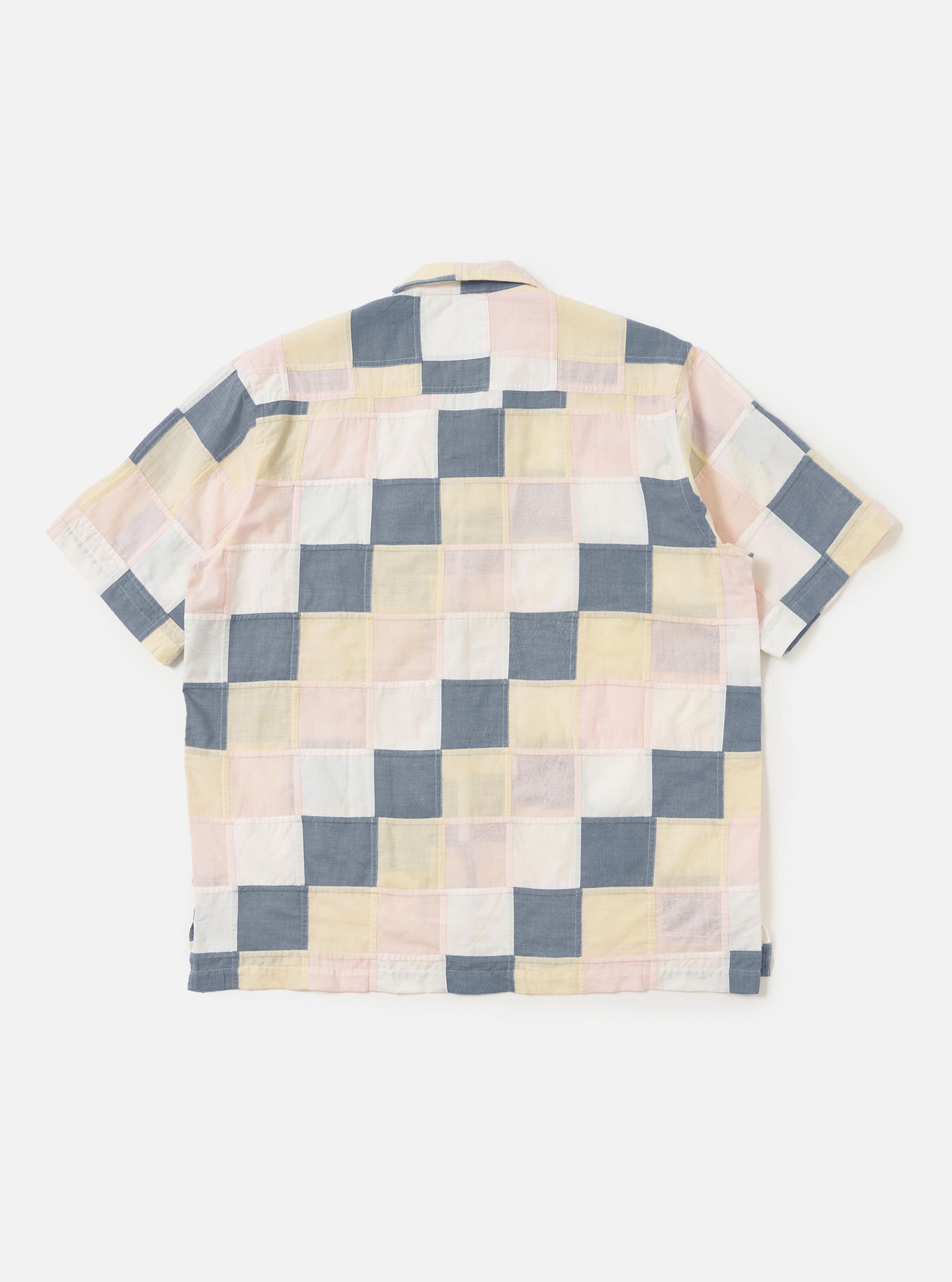 Pastel Check Patchwork Camp Shirt