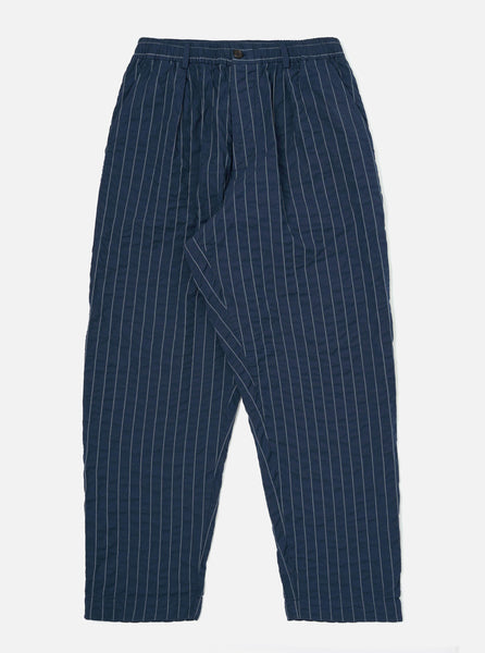 パンツ BONCOURA LIMITED STRIPE COTTON TROUSERS Men's Navy Chester Stripe Oxford Pant – Universal Works