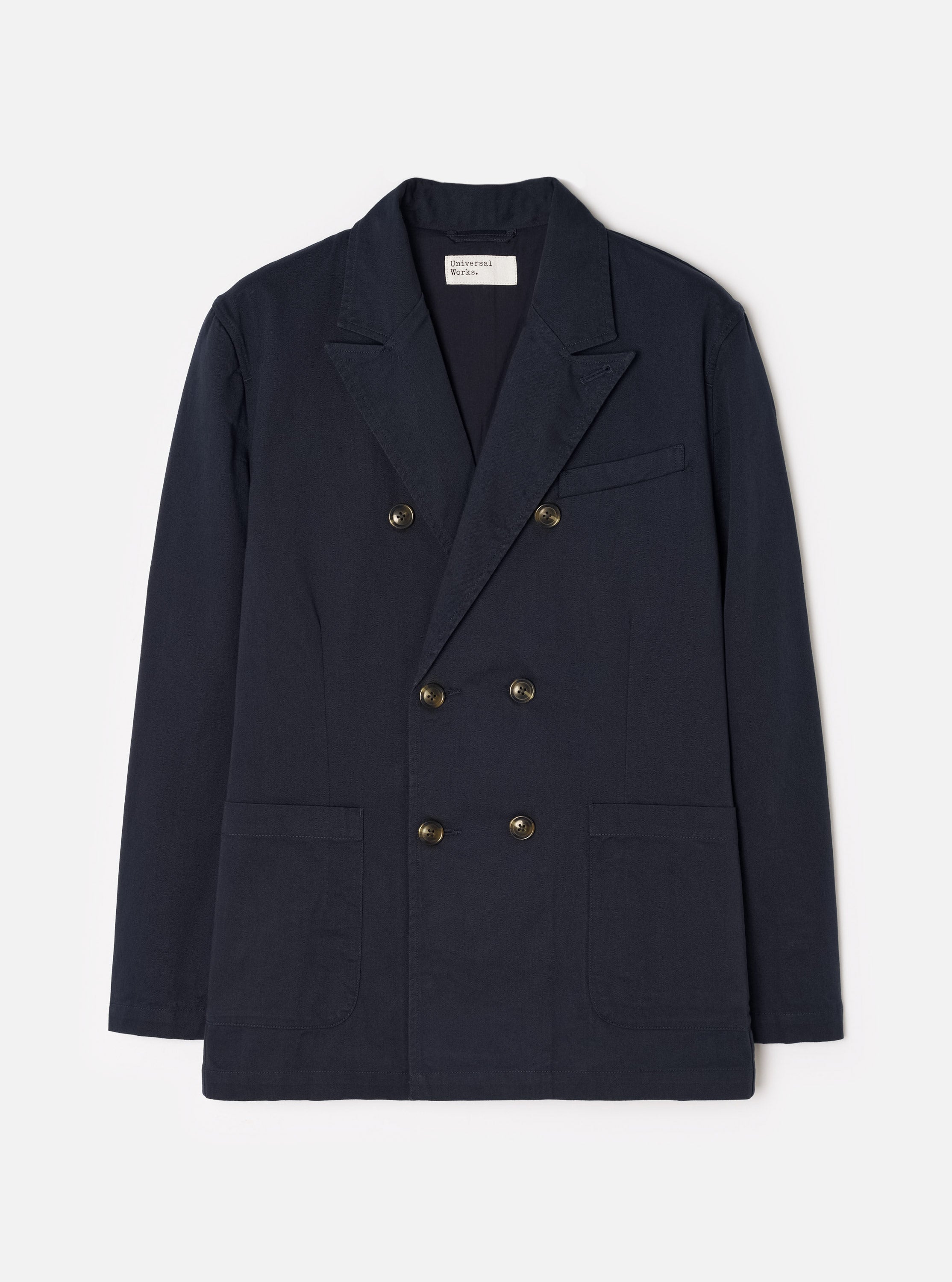 Men's Navy Recycled Italian Tweed Two Button Jacket – Universal Works