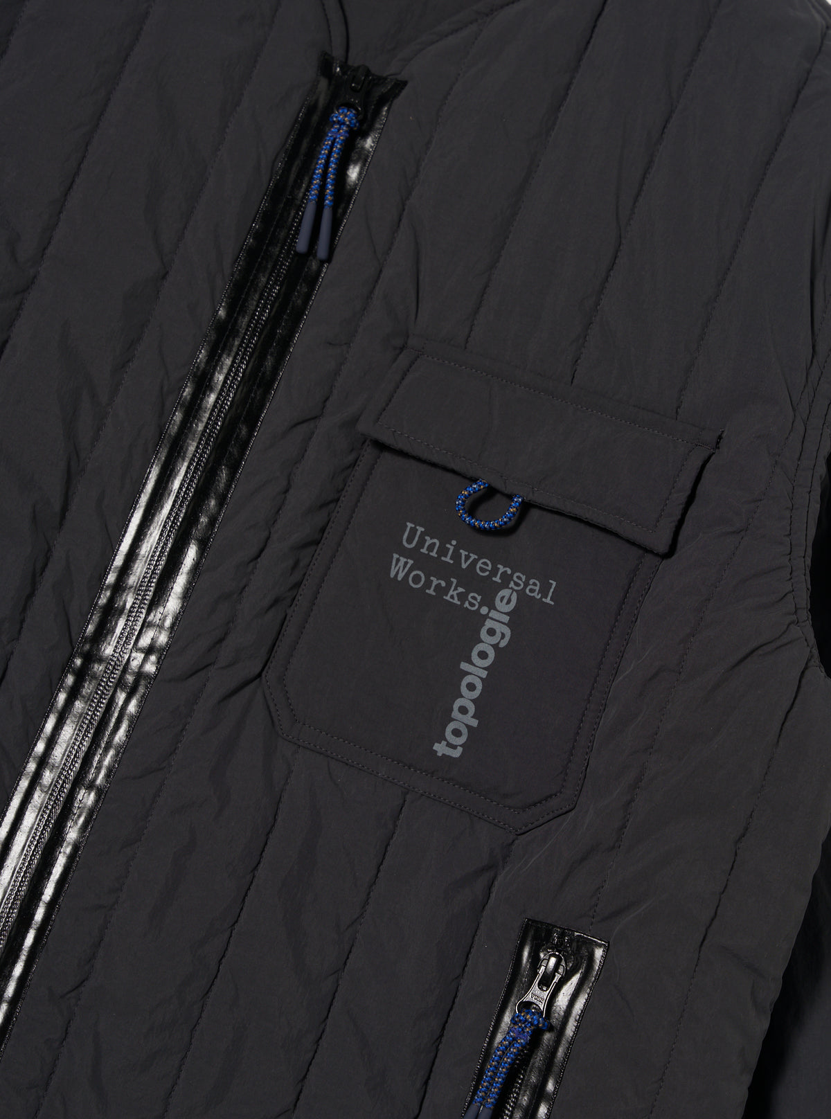 Topologie x Universal Works Charcoal TW Recycled Nylon Quilted Liner Jacket