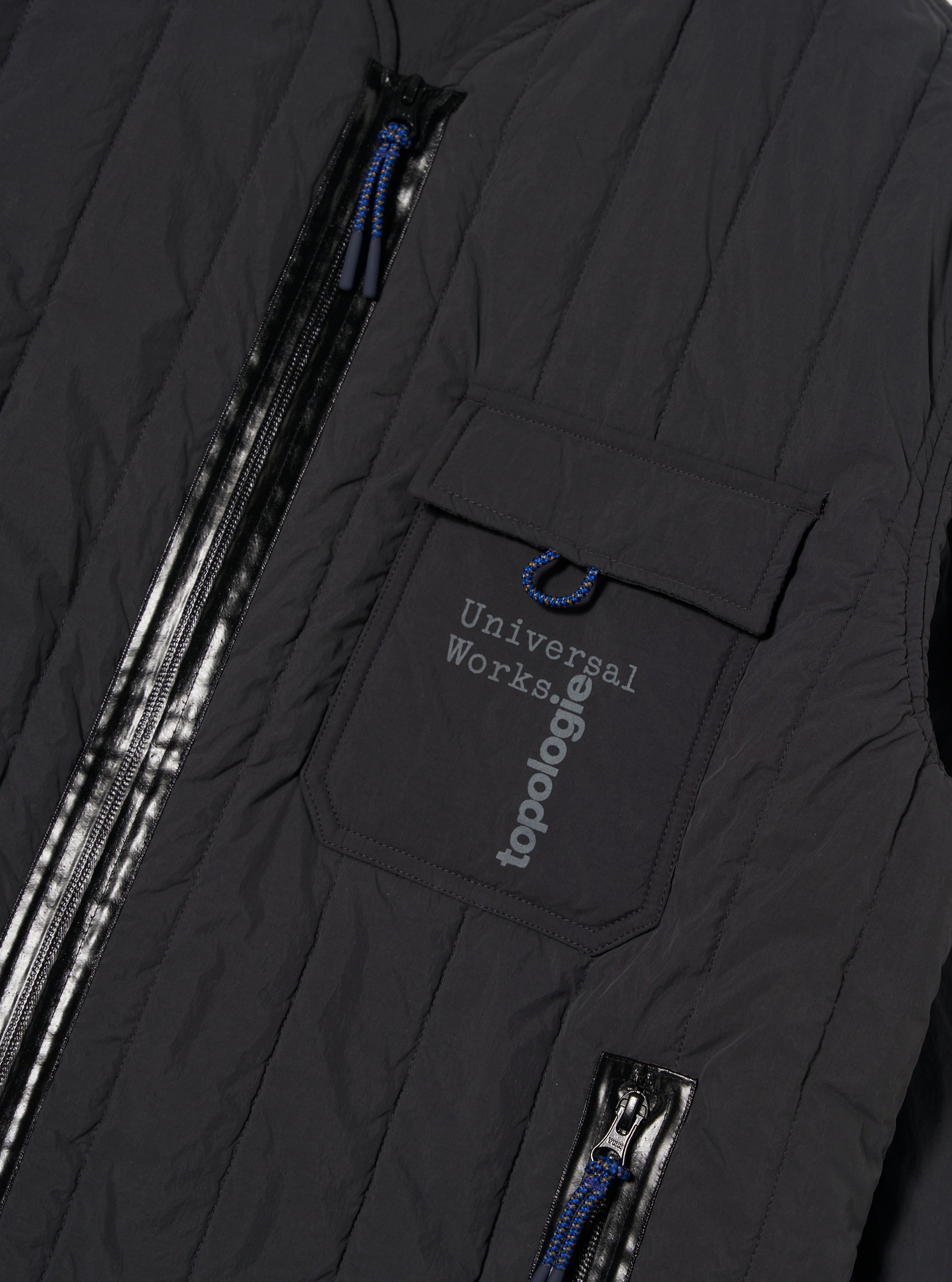 Topologie x Universal Works Charcoal TW Recycled Nylon Quilted Liner Jacket