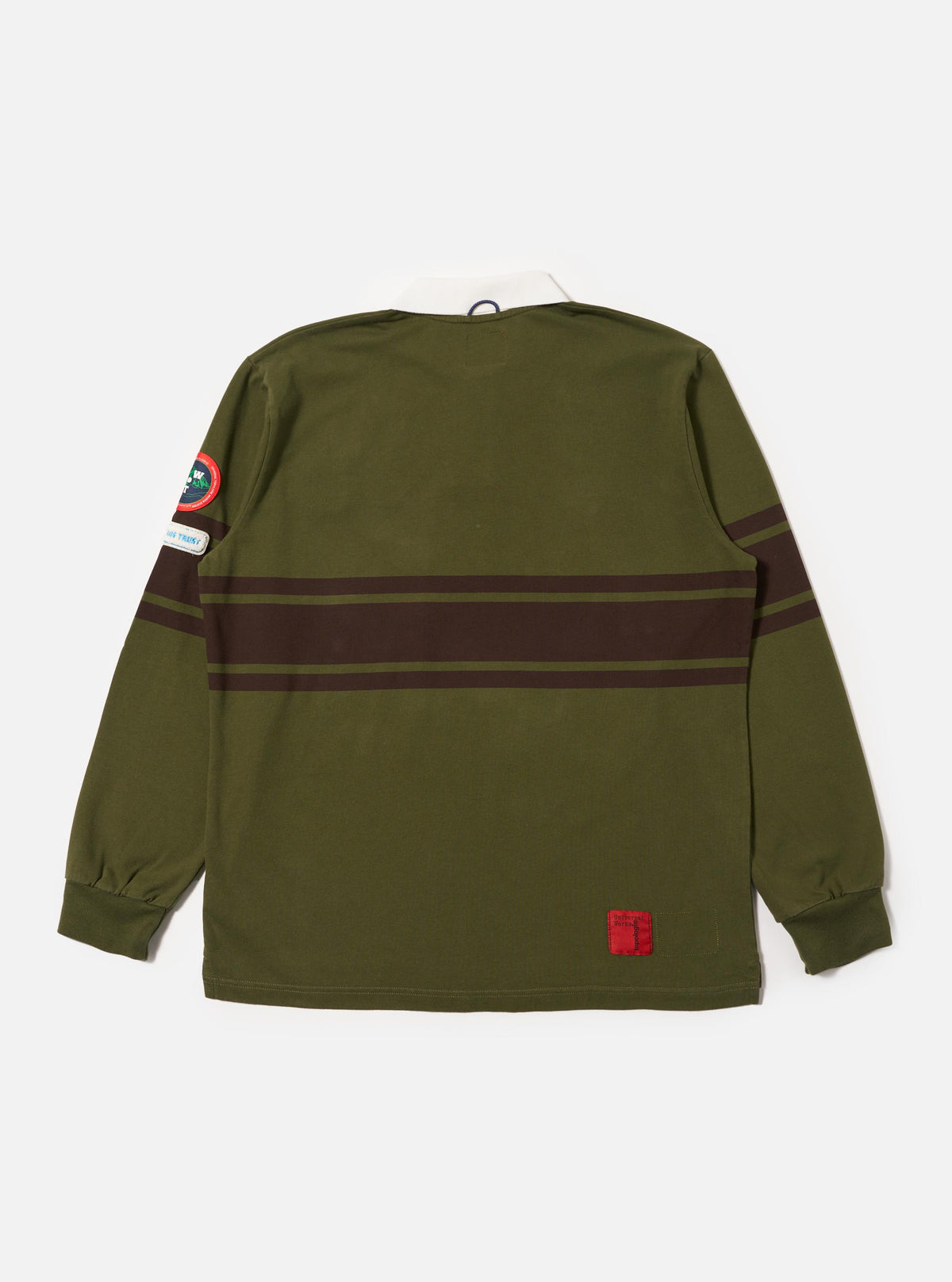 Topologie x Universal Works Olive/Brown MW Organic Cotton Rugby Shirt