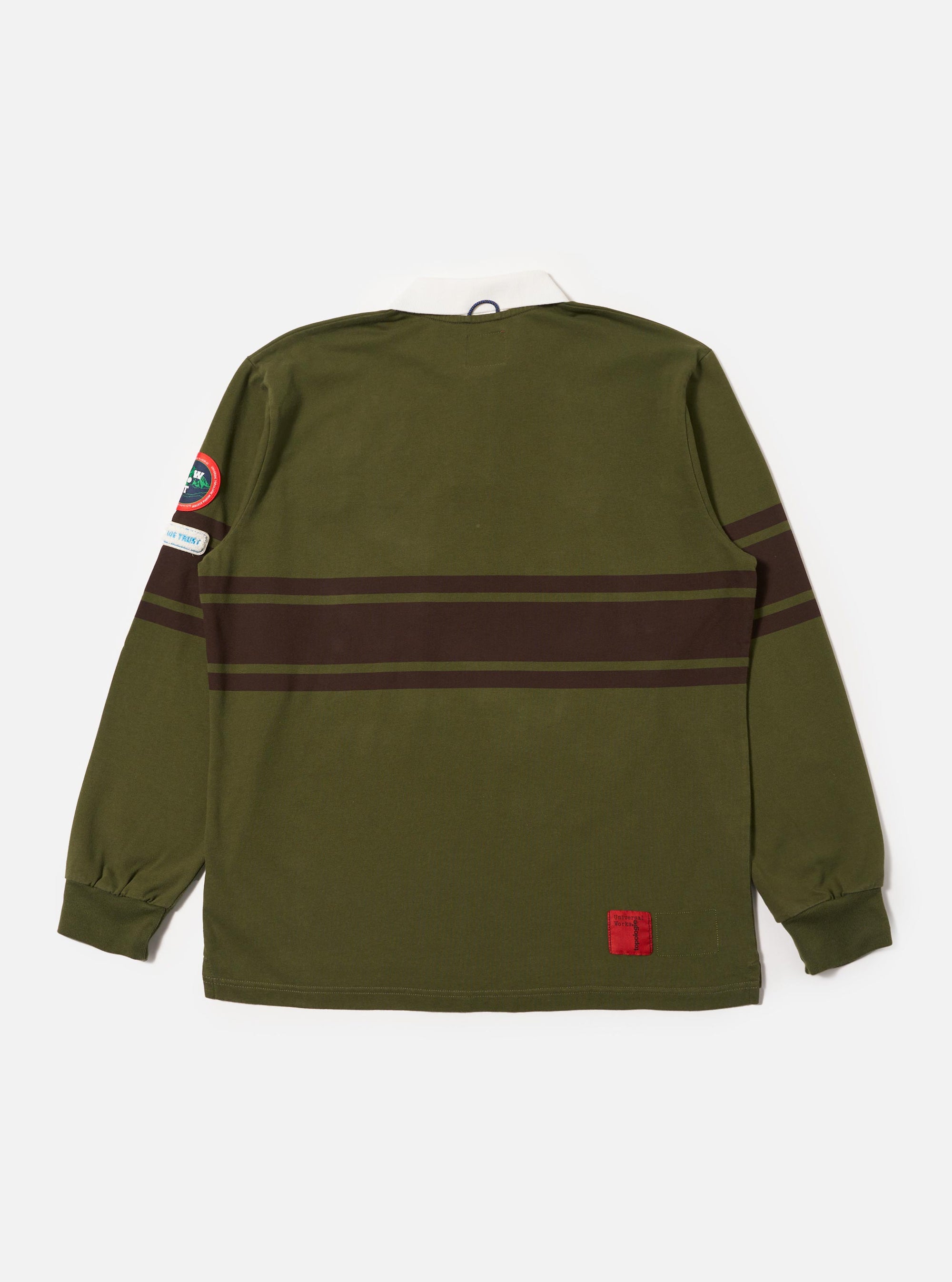 Topologie x Universal Works Olive/Brown MW Organic Cotton Rugby Shirt