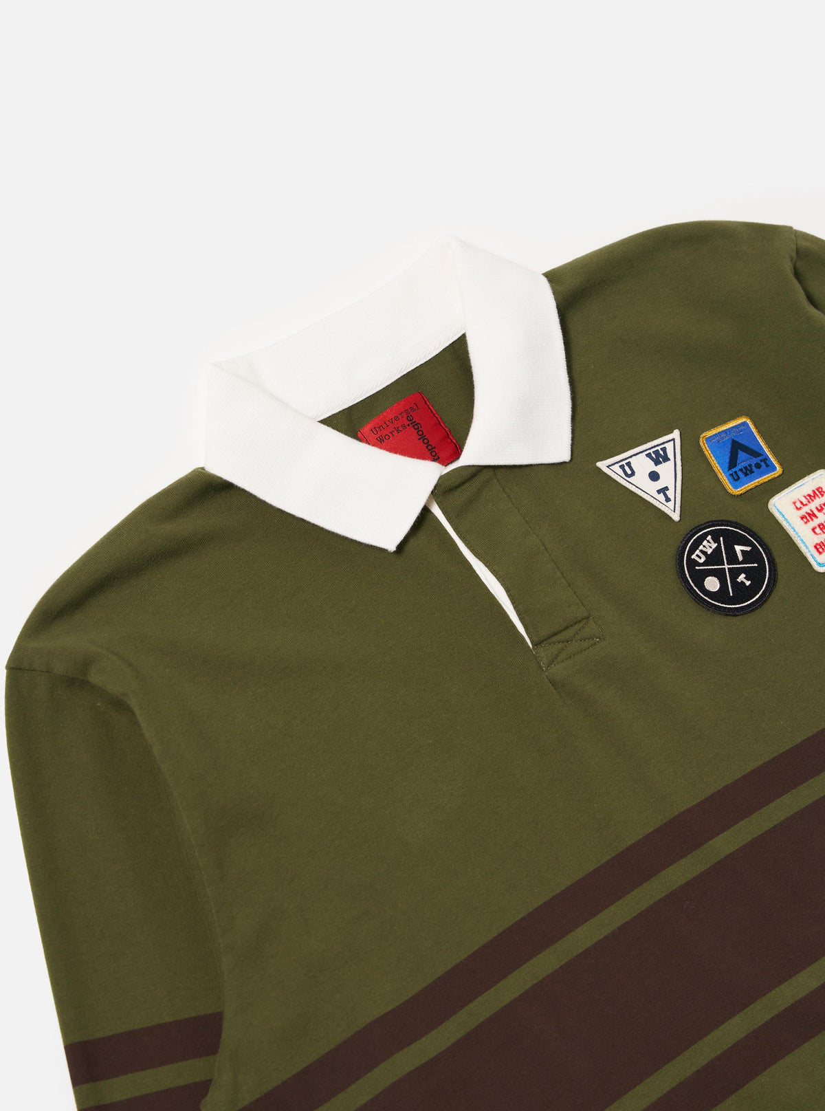 Topologie x Universal Works Olive/Brown MW Organic Cotton Rugby Shirt