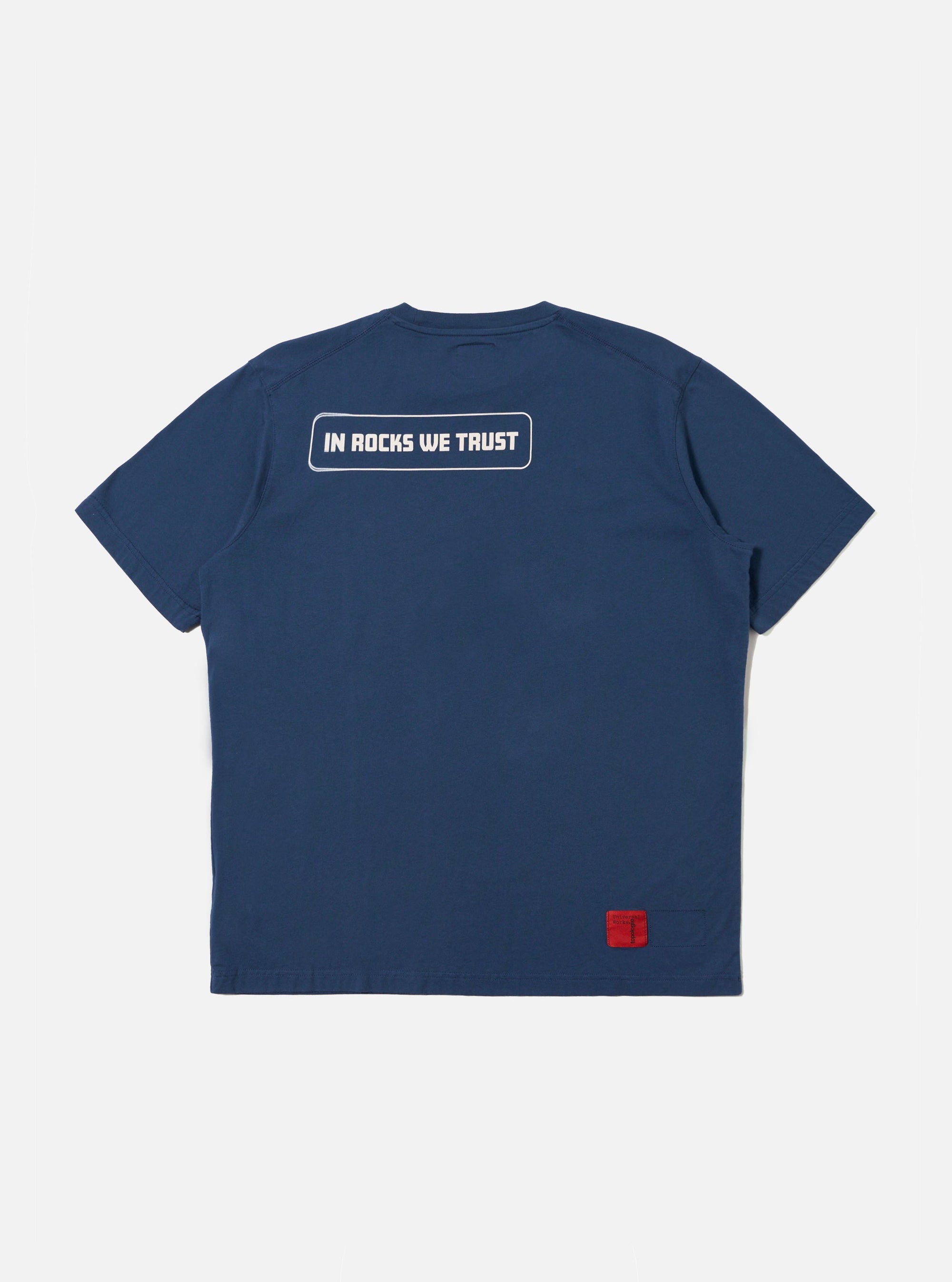 Topologie x Universal Works Navy Organic Jersey Rocks Print Tee
