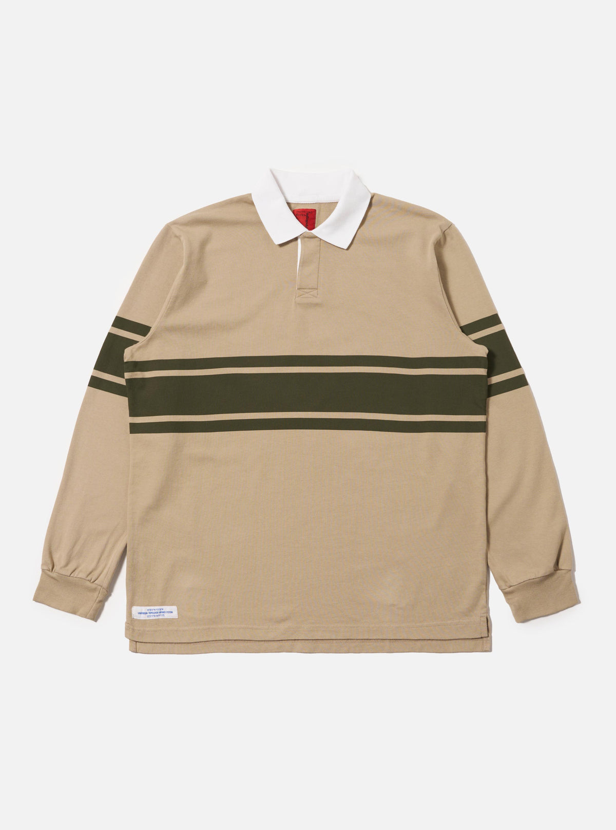 Topologie x Universal Works Sand/Olive MW Organic Cotton Rugby Shirt