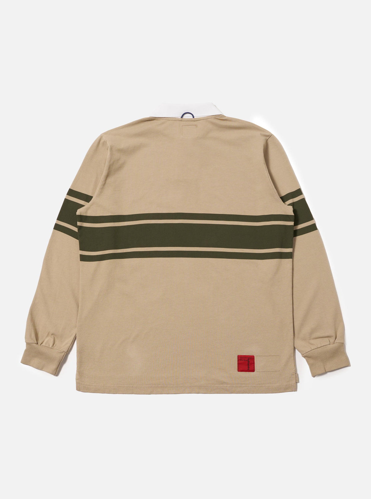 Topologie x Universal Works Sand/Olive MW Organic Cotton Rugby Shirt