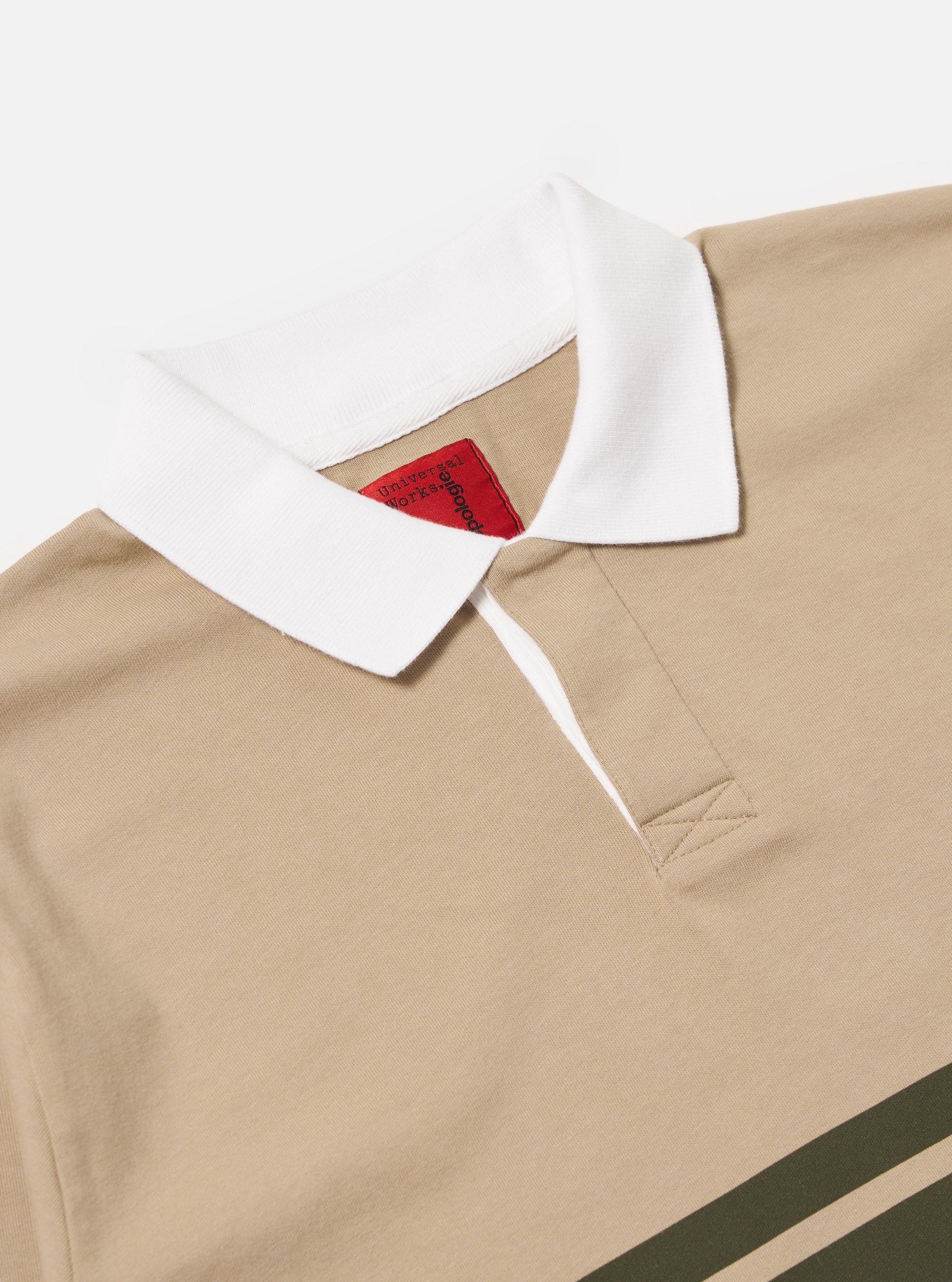 Topologie x Universal Works Sand/Olive MW Organic Cotton Rugby Shirt