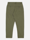 Back view of Light Olive Twill Military Chino pants on a white background. The twill fabric has a subtle texture and the fit is straight.