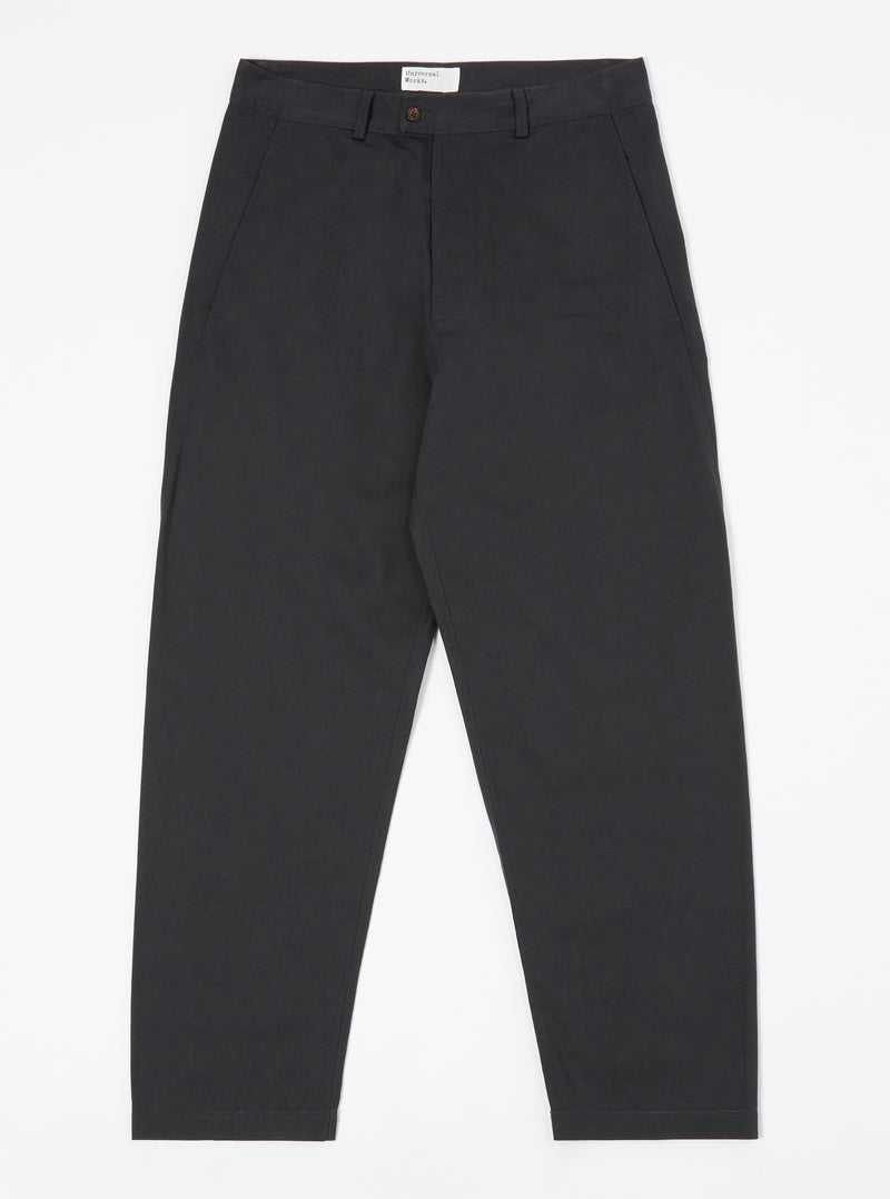 Black Twill Curved Pant