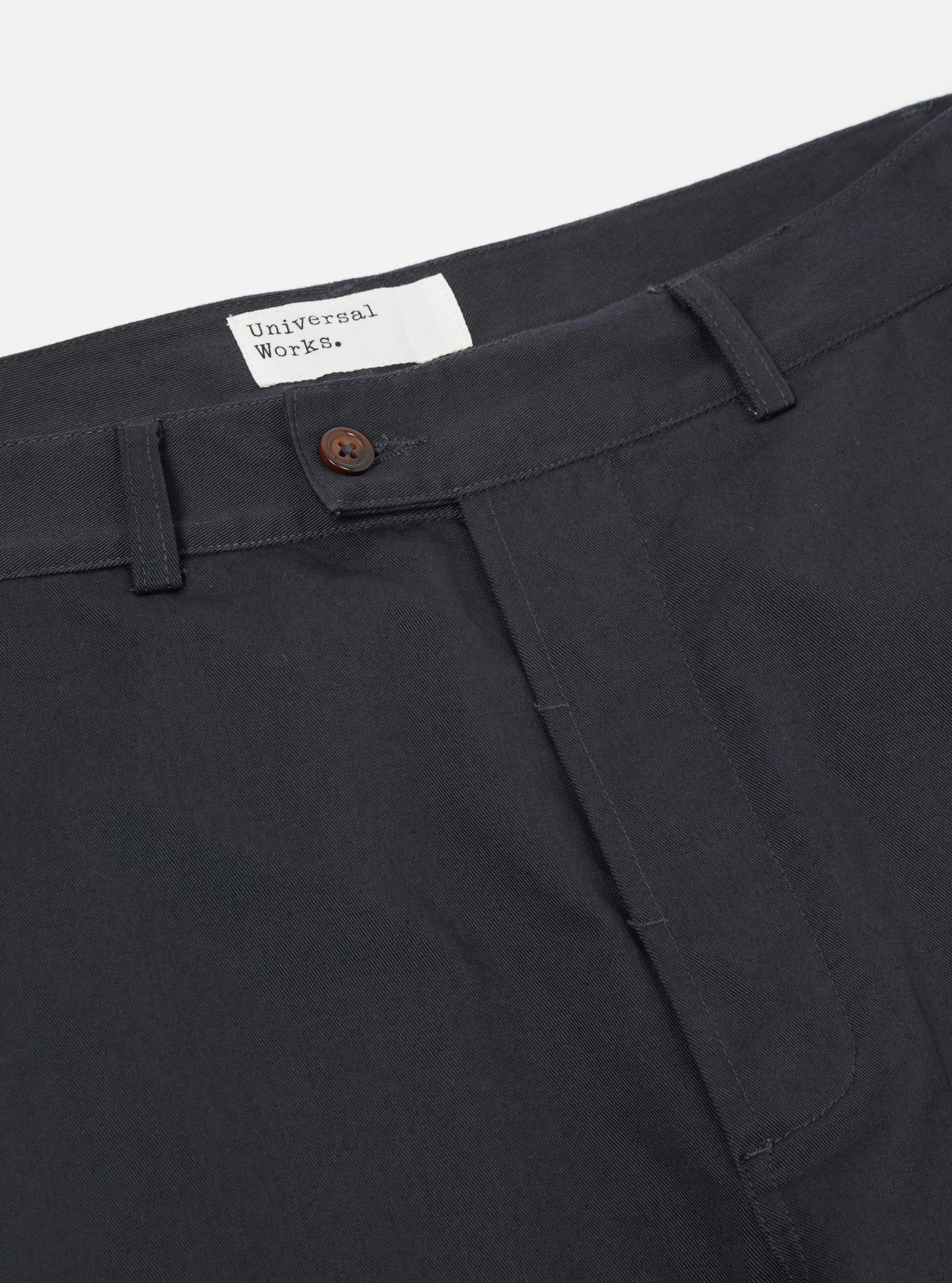 Black Twill Curved Pant