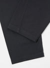 Close-up of the Black Twill Curved Pant on a white background. The dark twill fabric shows subtle texture and clean seams.