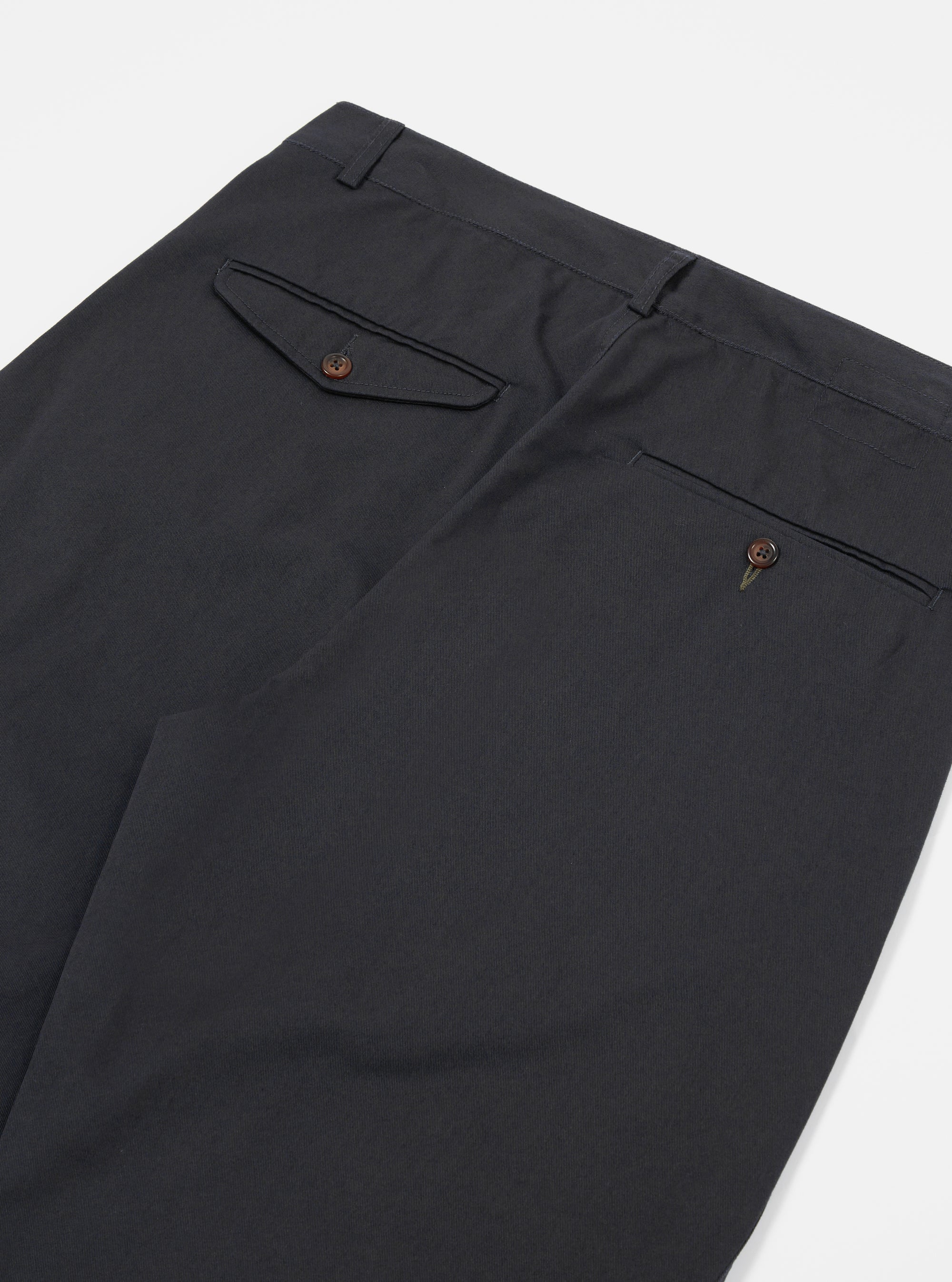 Black Twill Curved Pant