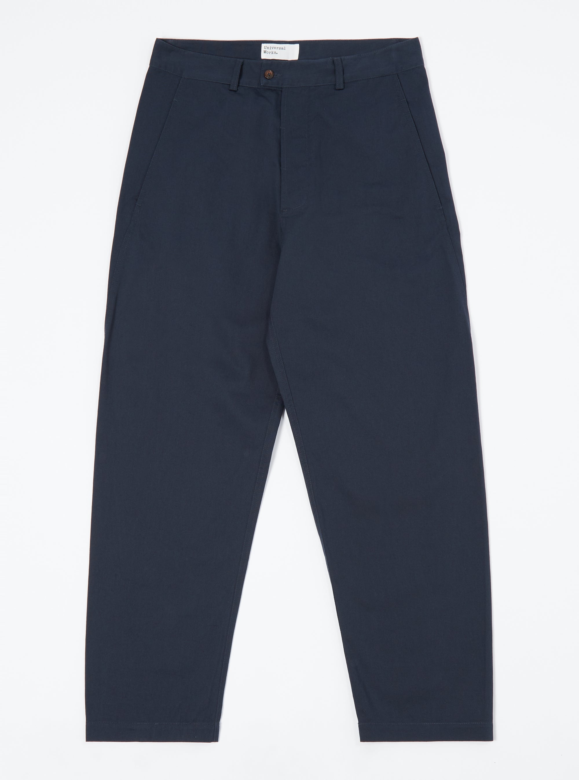 Navy Twill Curved Pant