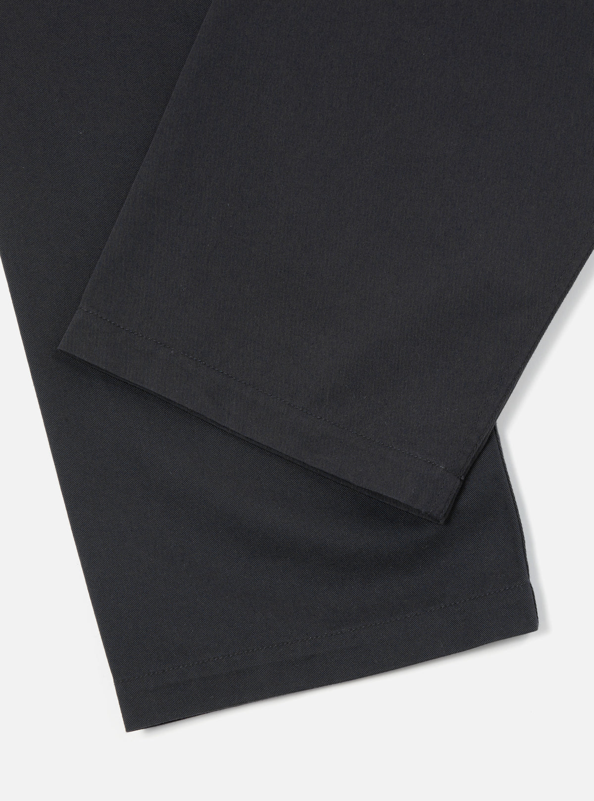 Black Twill Double Pleat Pant
