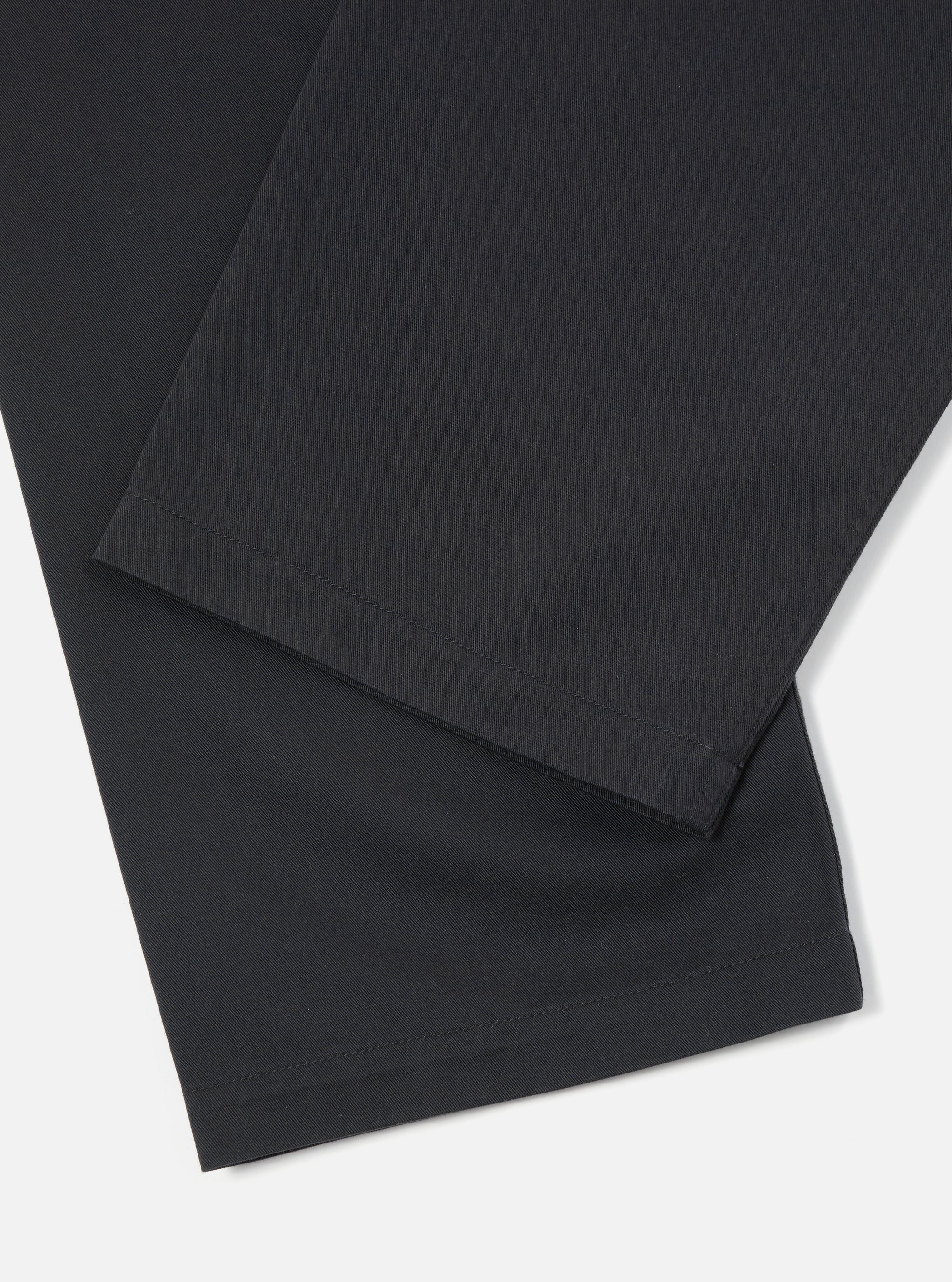 Black Twill Double Pleat Pant