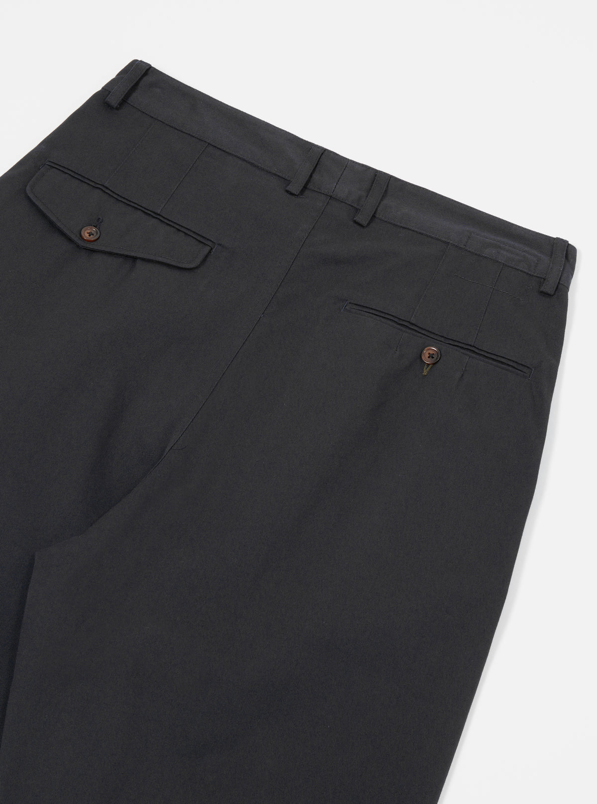 Black Twill Double Pleat Pant