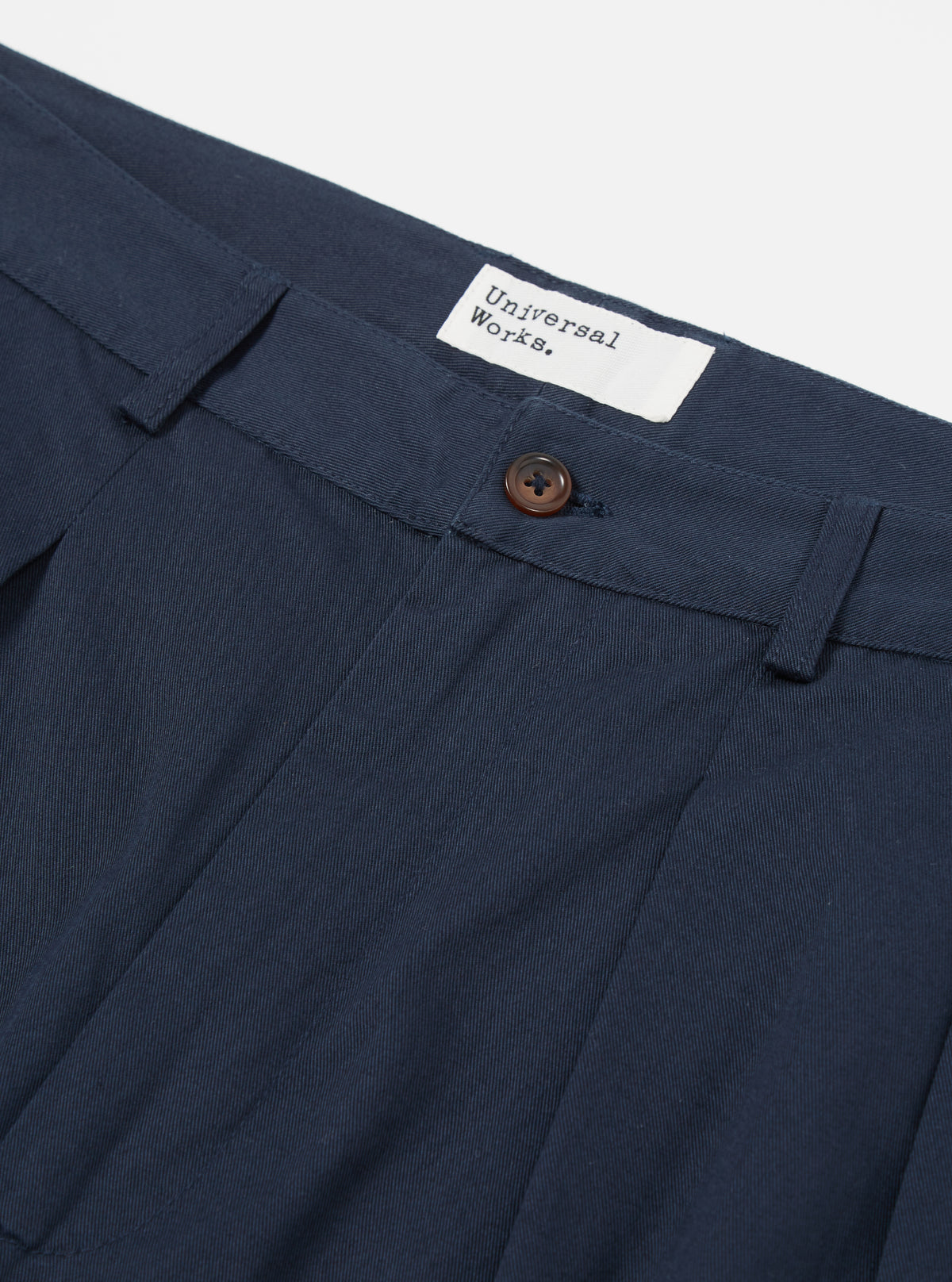 Navy Twill Double Pleat Pant