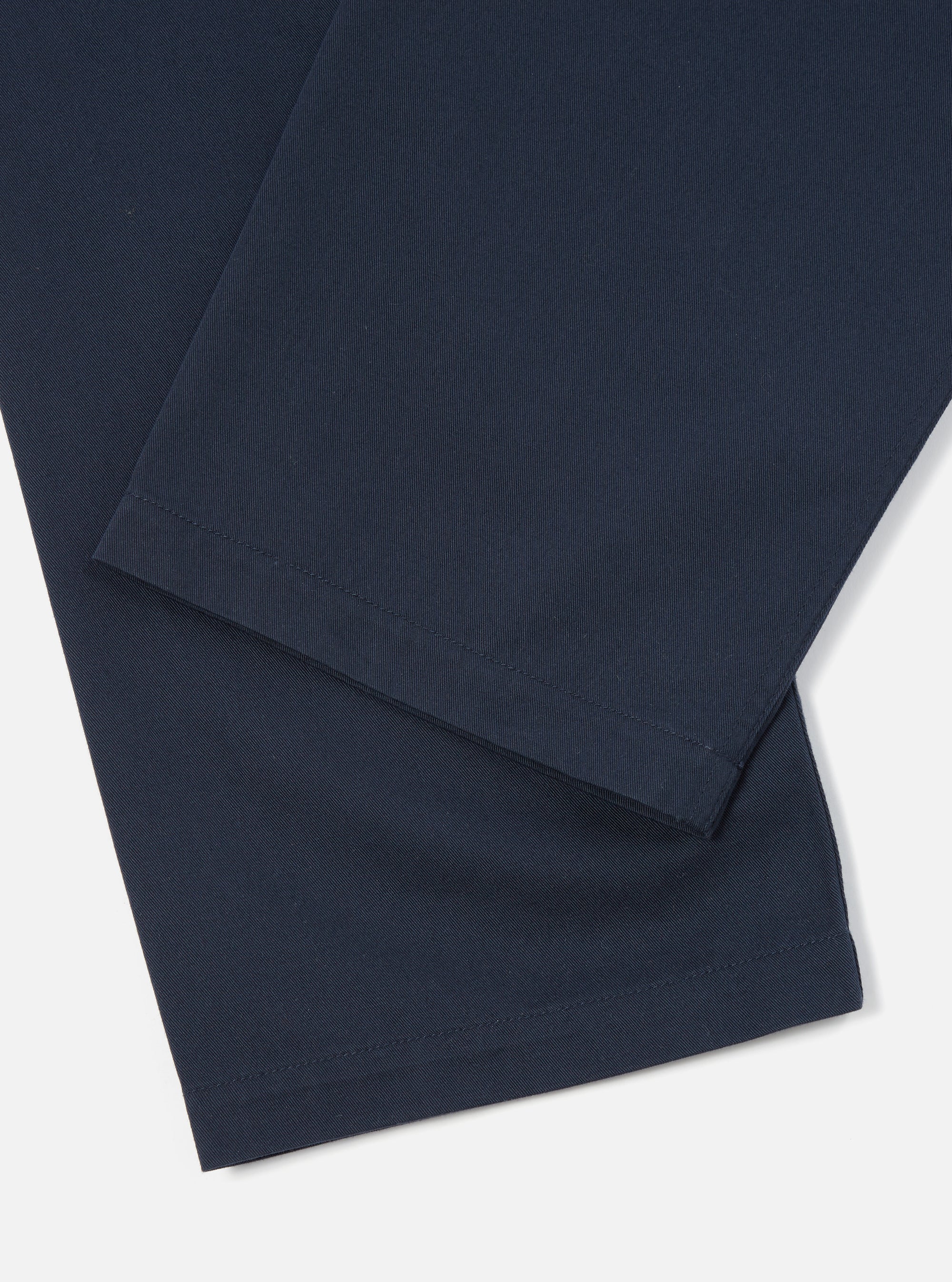 Navy Twill Double Pleat Pant