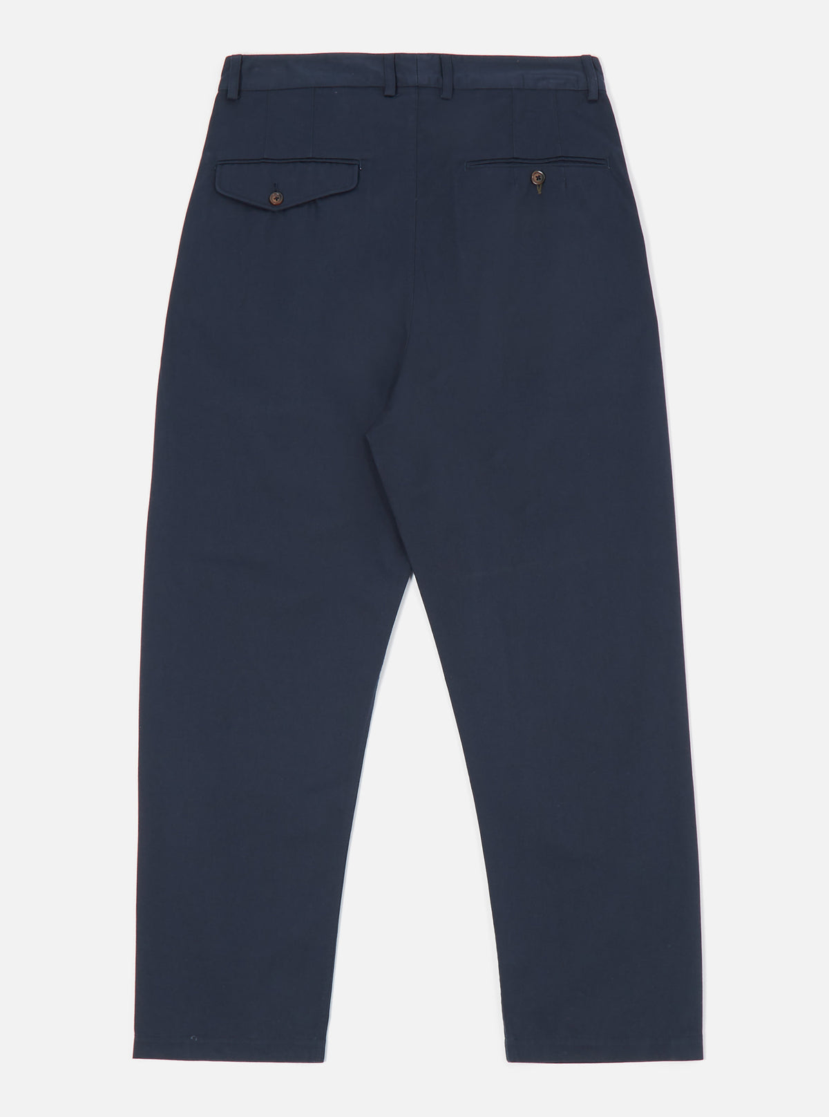 Navy Twill Double Pleat Pant